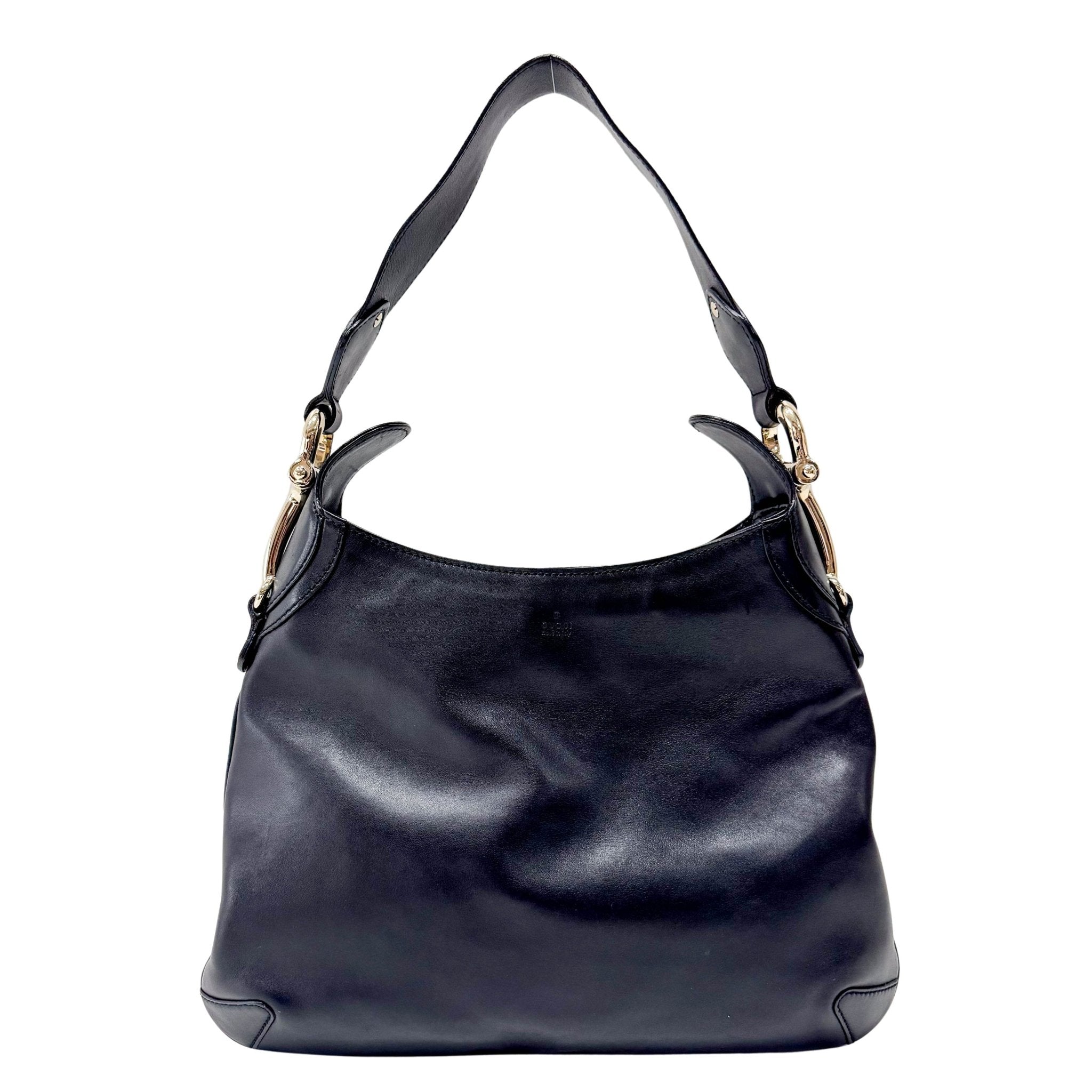 GUCCI Horsebit Black Leather Hobo Shoulder Bag, in , Sold by HIVE PRELOVED - Shoulder Bags, ,