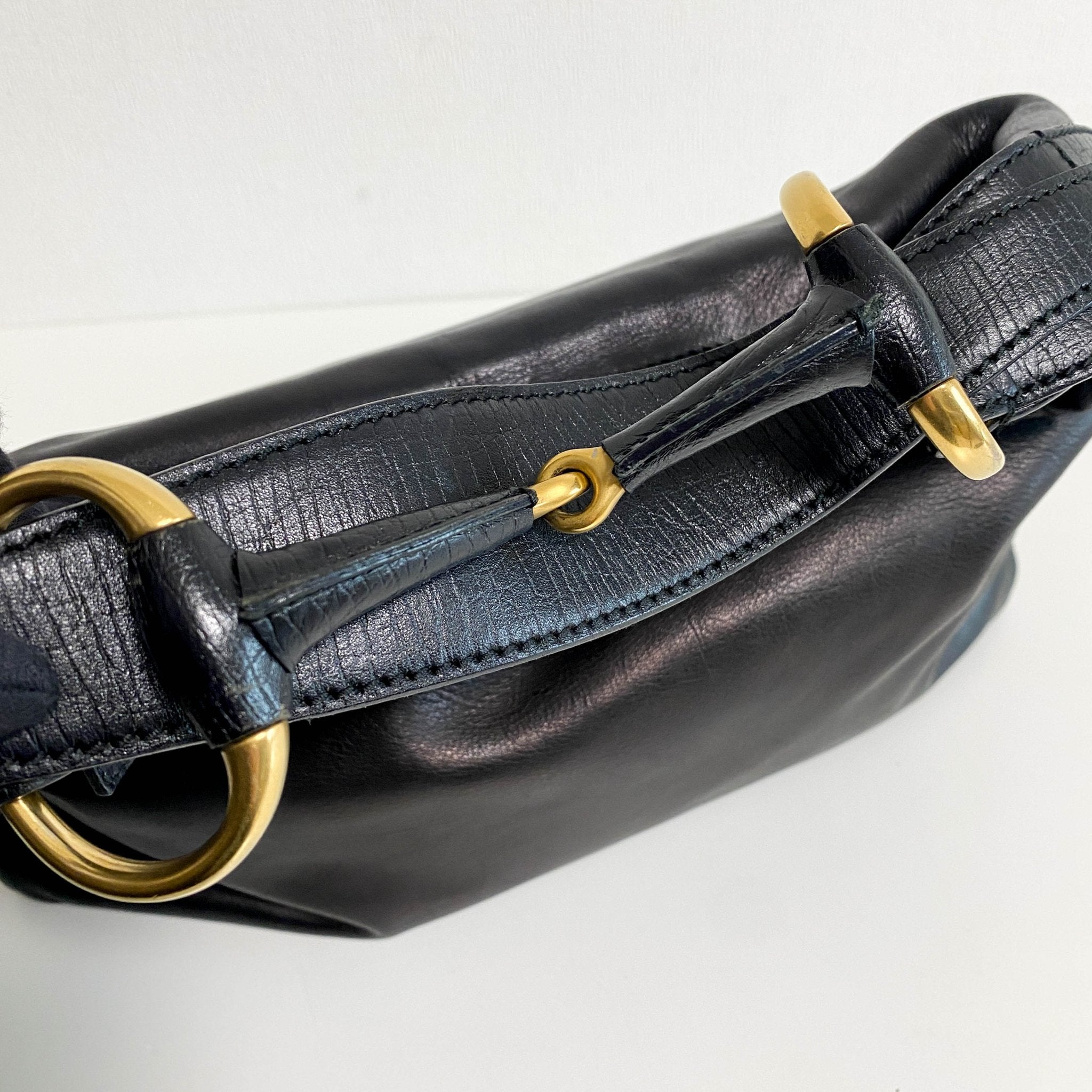 GUCCI Horsebit Black Leather Hobo Shoulder Bag, in , Sold by HIVE PRELOVED - Shoulder Bags, ,