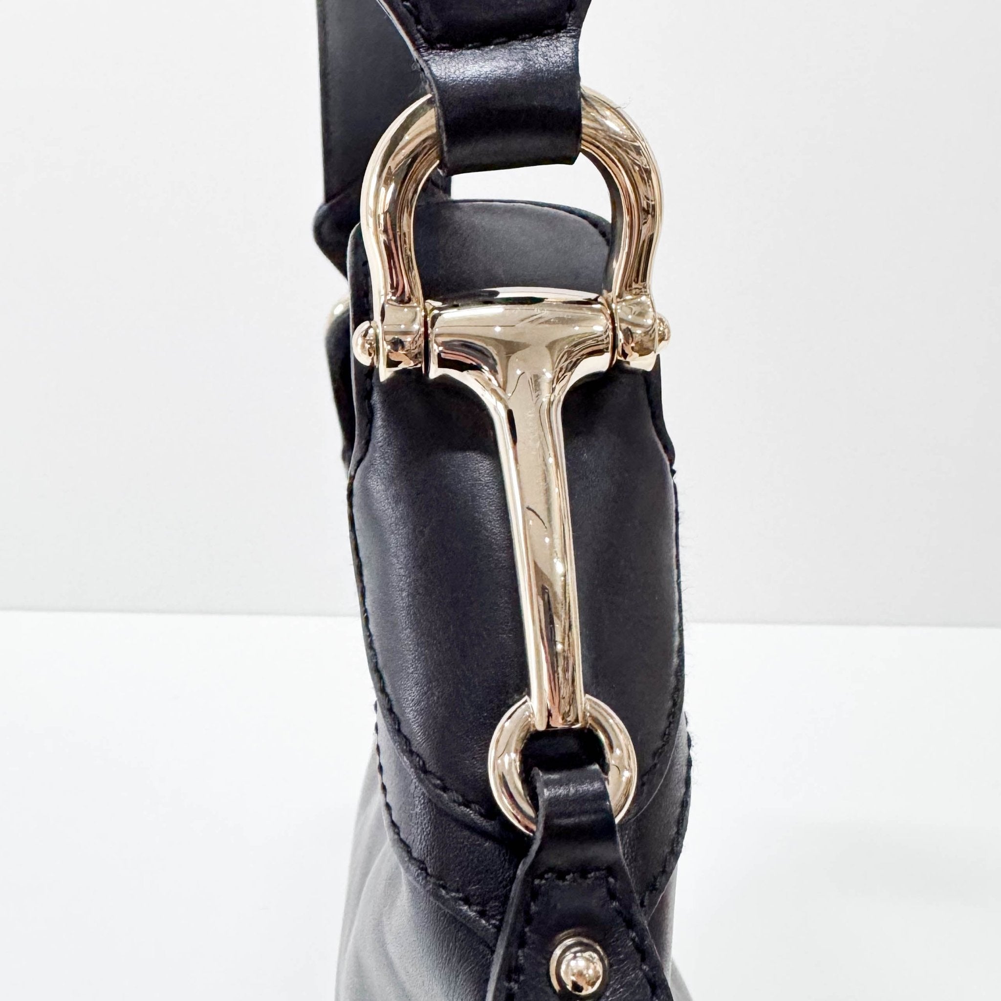 GUCCI Horsebit Black Leather Hobo Shoulder Bag, in , Sold by HIVE PRELOVED - Shoulder Bags, ,