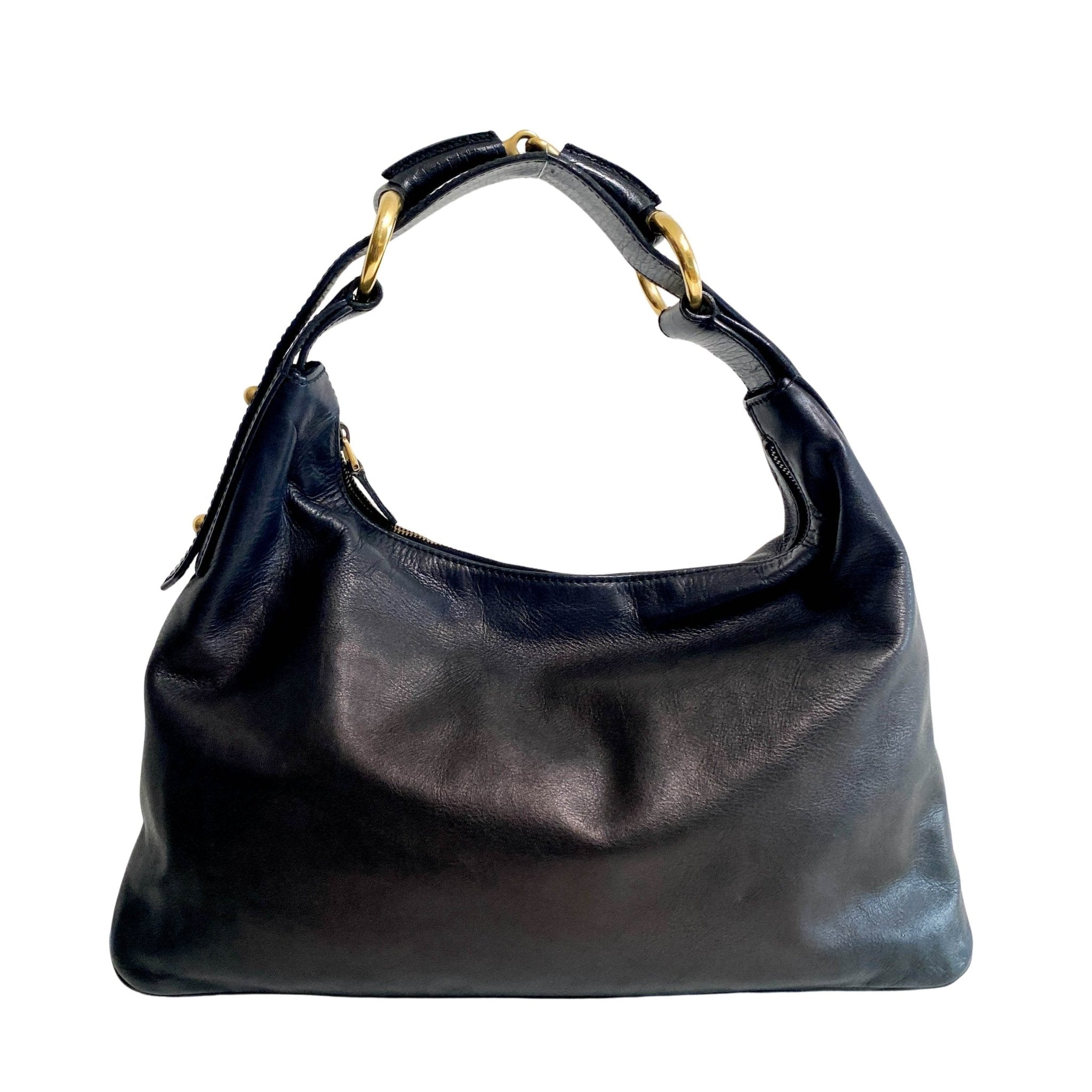 GUCCI Horsebit Black Leather Hobo Shoulder Bag, in , Sold by HIVE PRELOVED - Shoulder Bags, ,
