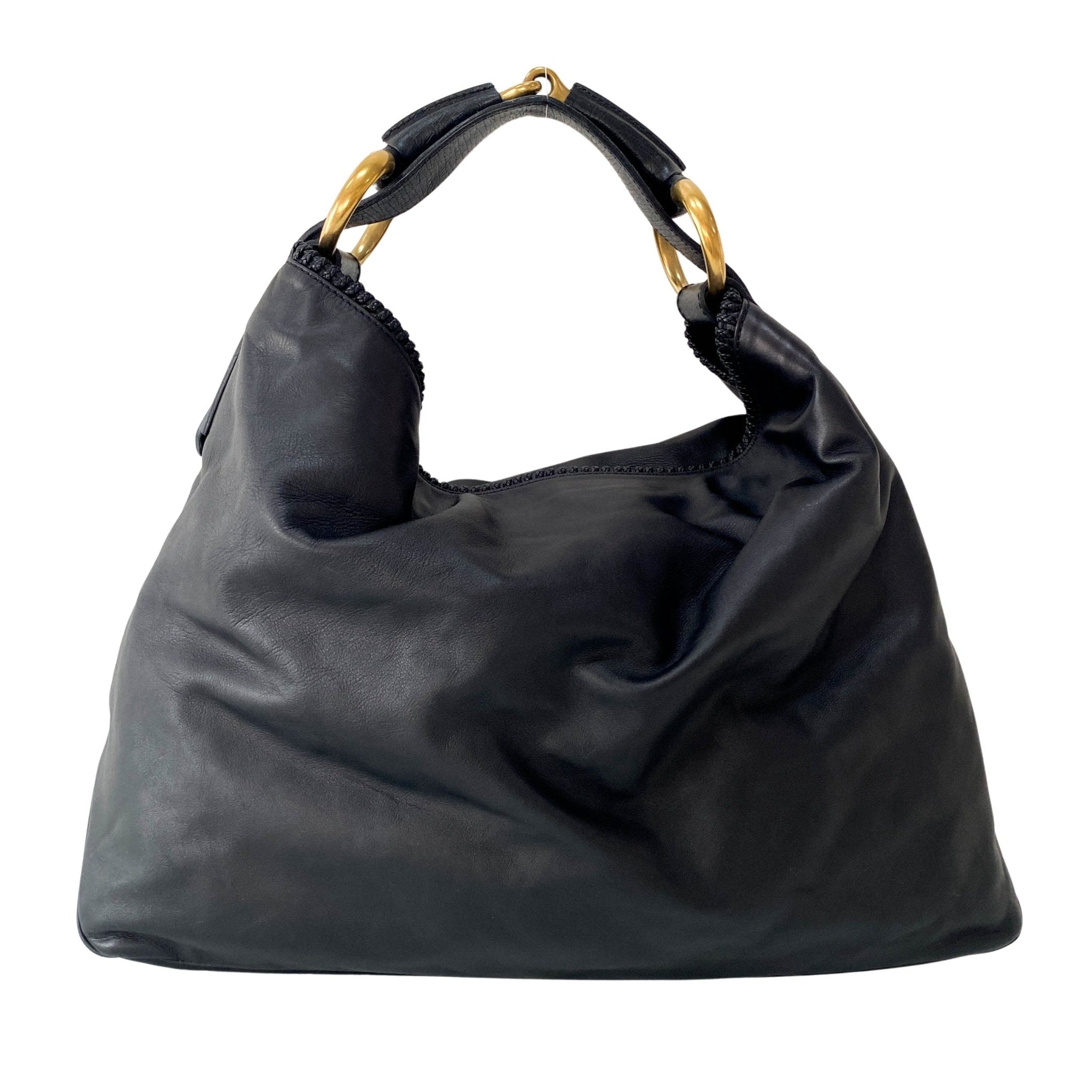 GUCCI Horsebit Black Leather Hobo Shoulder Bag, in , Sold by HIVE PRELOVED - Shoulder Bags, ,