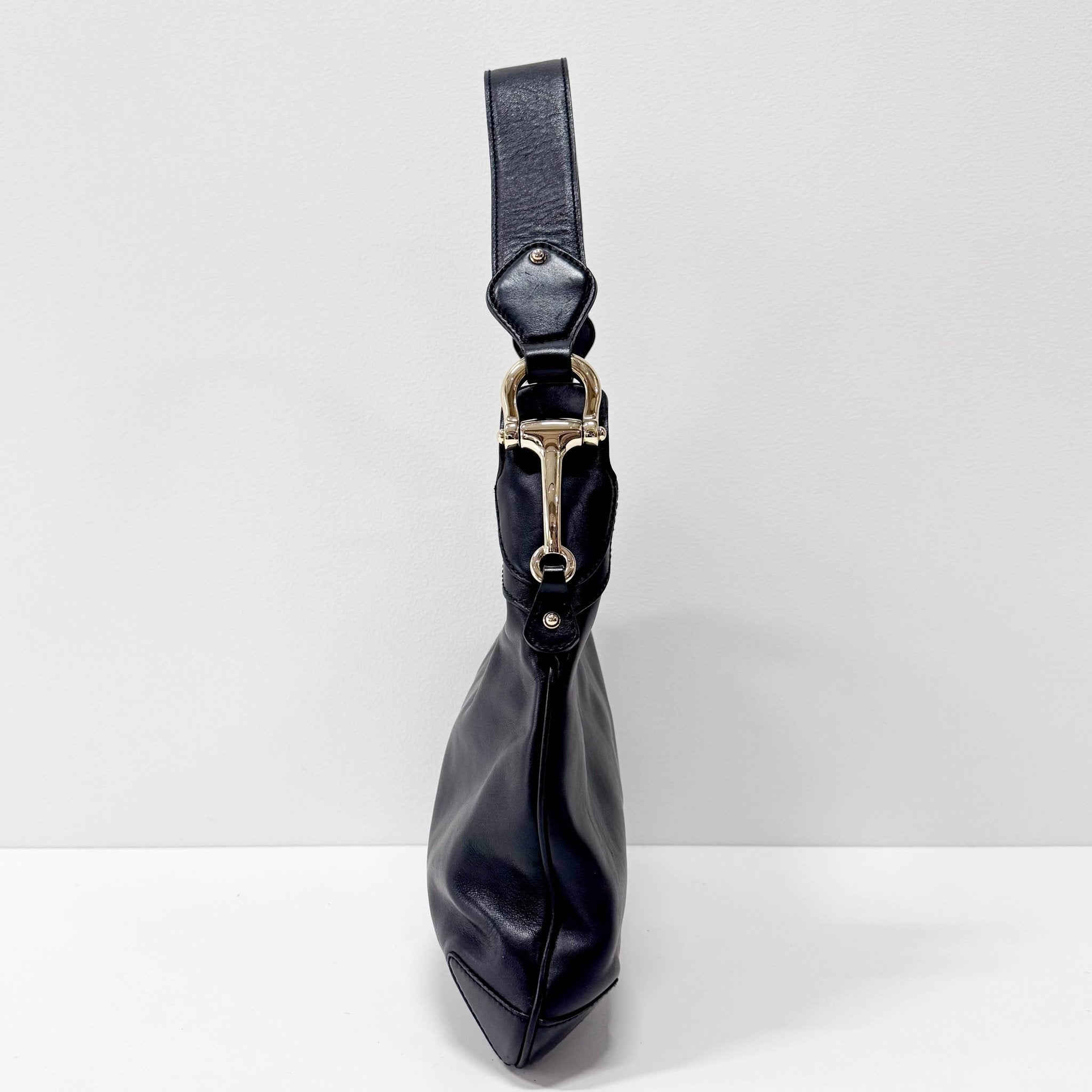 GUCCI Horsebit Black Leather Hobo Shoulder Bag, in , Sold by HIVE PRELOVED - Shoulder Bags, ,