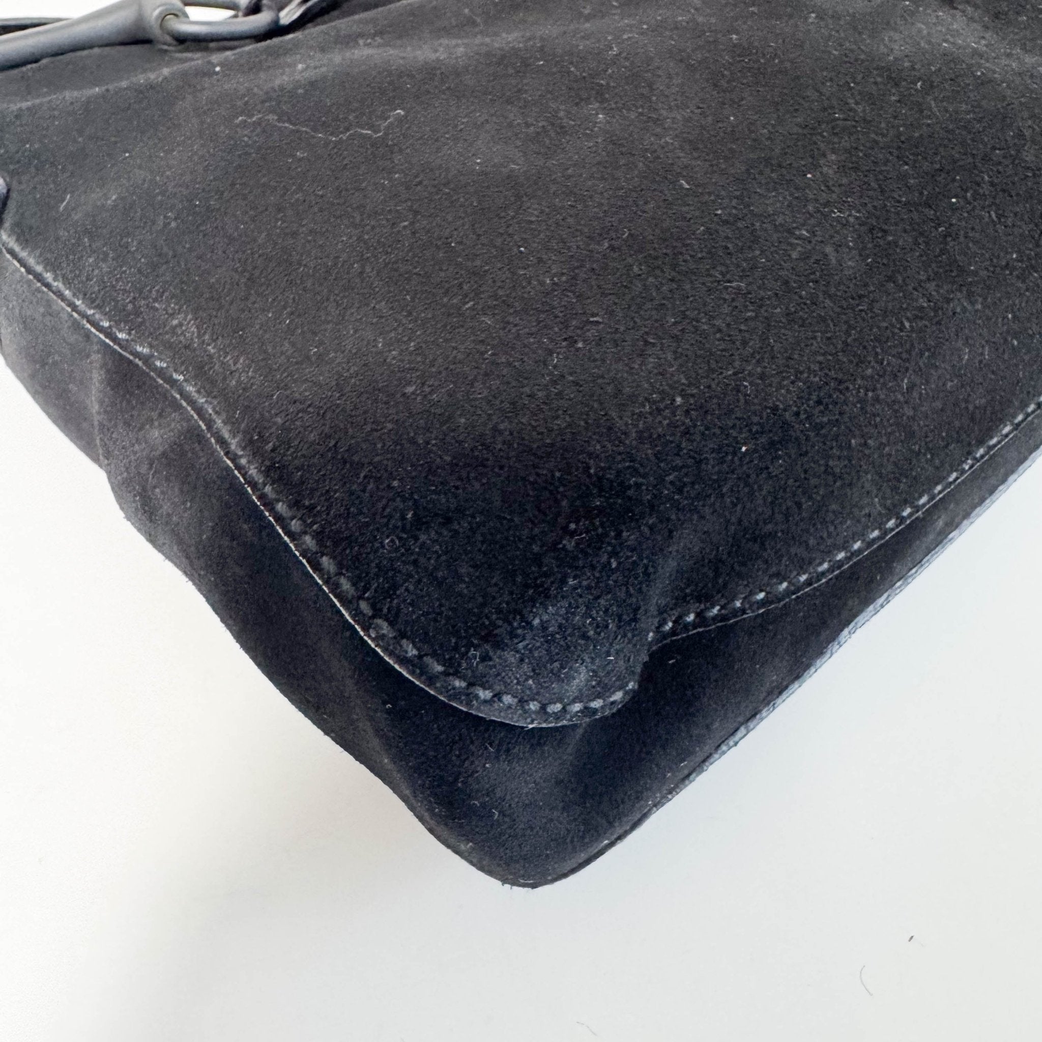 GUCCI Horsebit Black Suede Hobo Shoulder Bag, in , Sold by HIVE PRELOVED - Shoulder Bags, ,