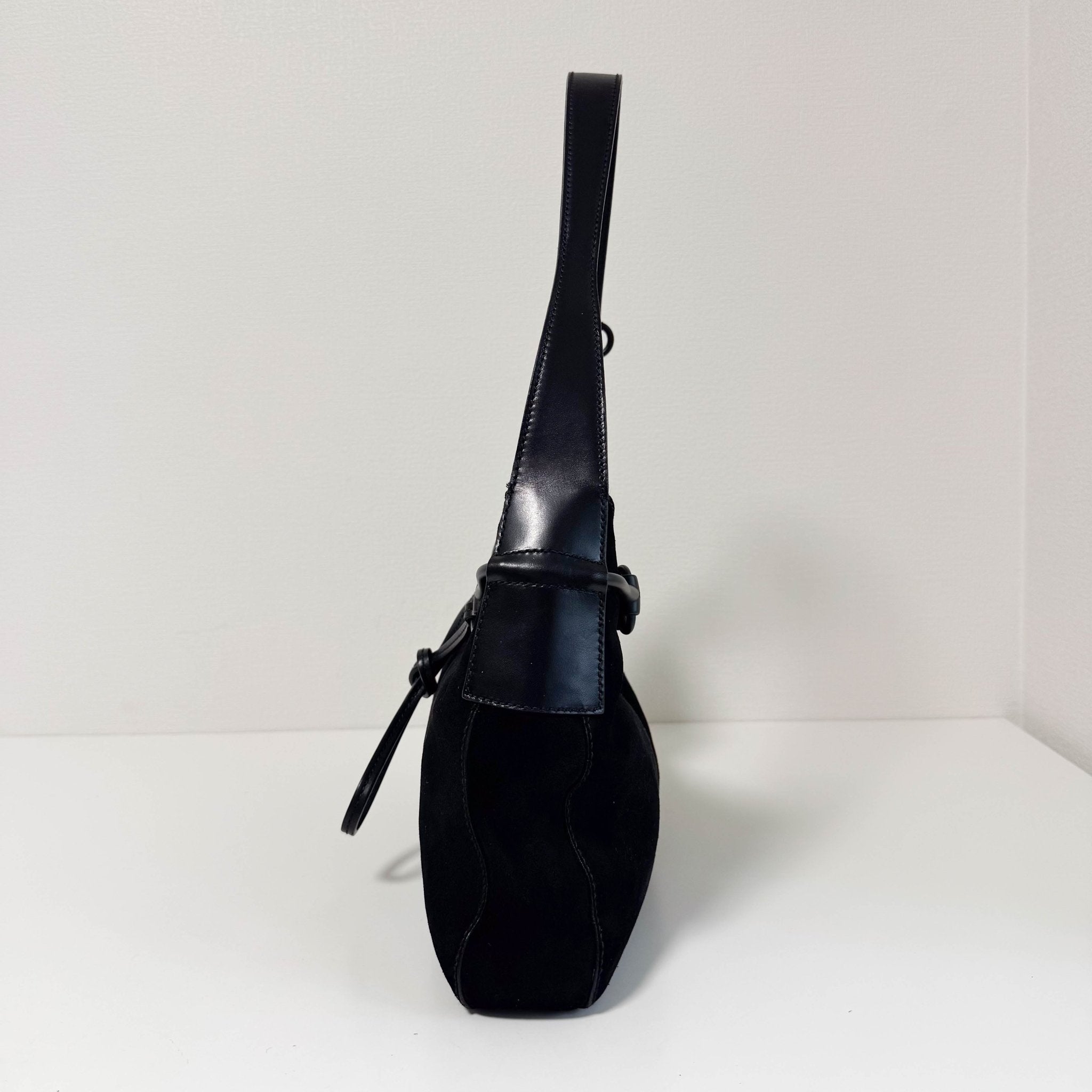 GUCCI Horsebit Black Suede Hobo Shoulder Bag, in , Sold by HIVE PRELOVED - Shoulder Bags, ,