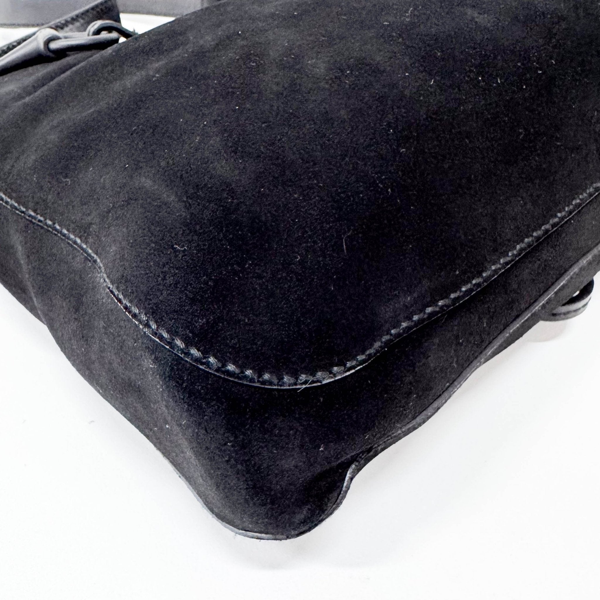 GUCCI Horsebit Black Suede Shoulder Bag, in , Sold by HIVE PRELOVED - Shoulder Bags, ,