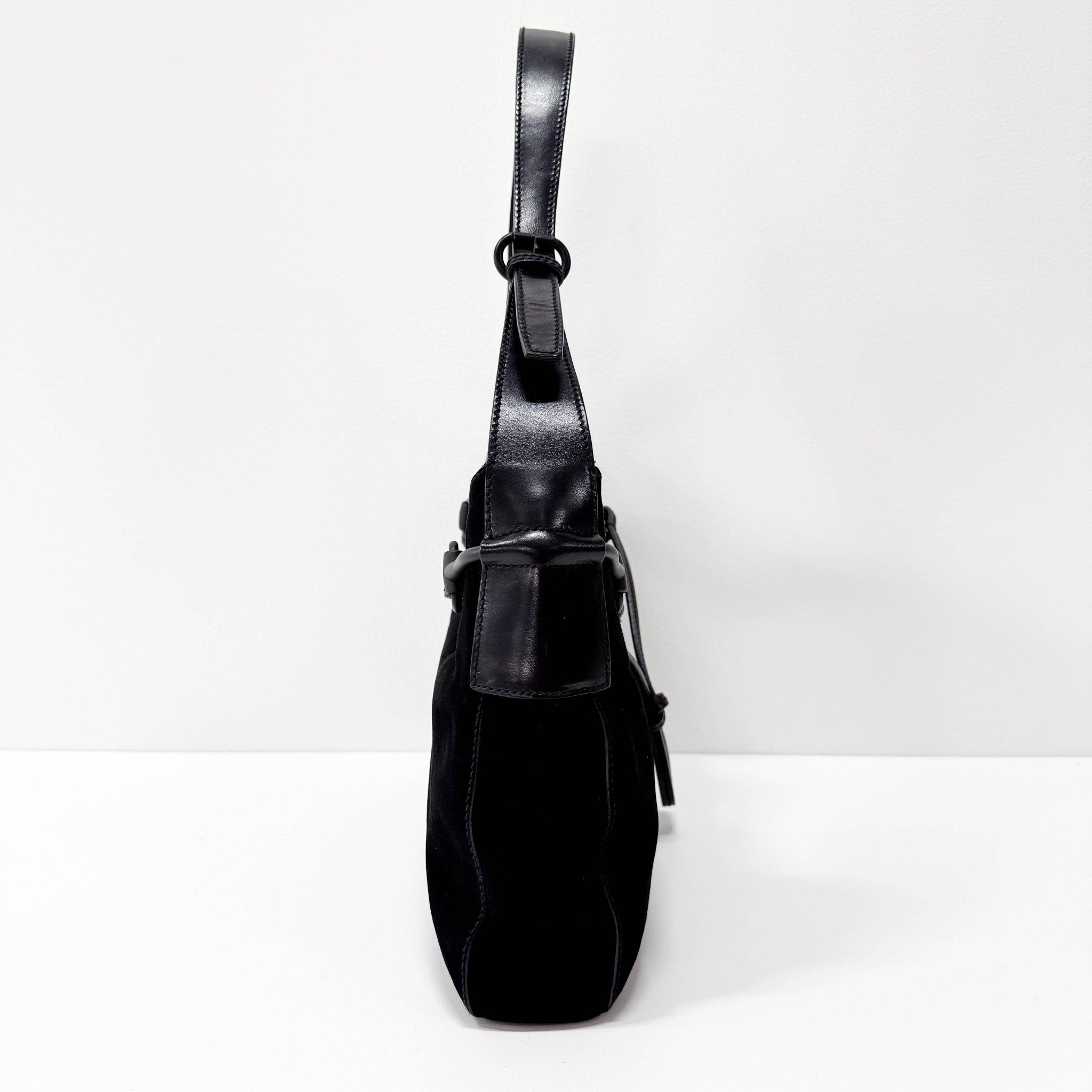 GUCCI Horsebit Black Suede Shoulder Bag, in , Sold by HIVE PRELOVED - Shoulder Bags, ,