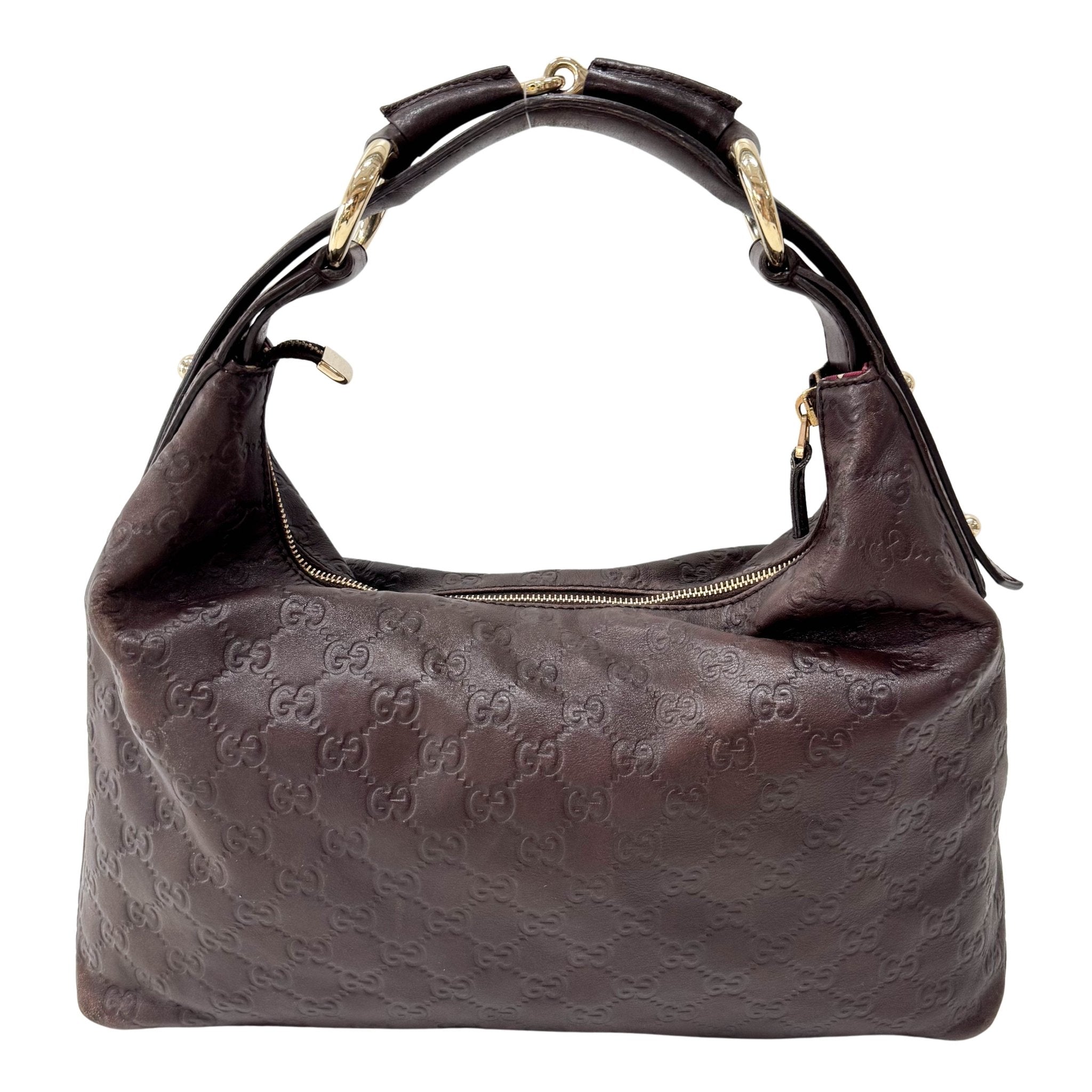GUCCI Horsebit Brown GG Leather Shoulder Bag, in , Sold by HIVE PRELOVED - Shoulder Bags, ,