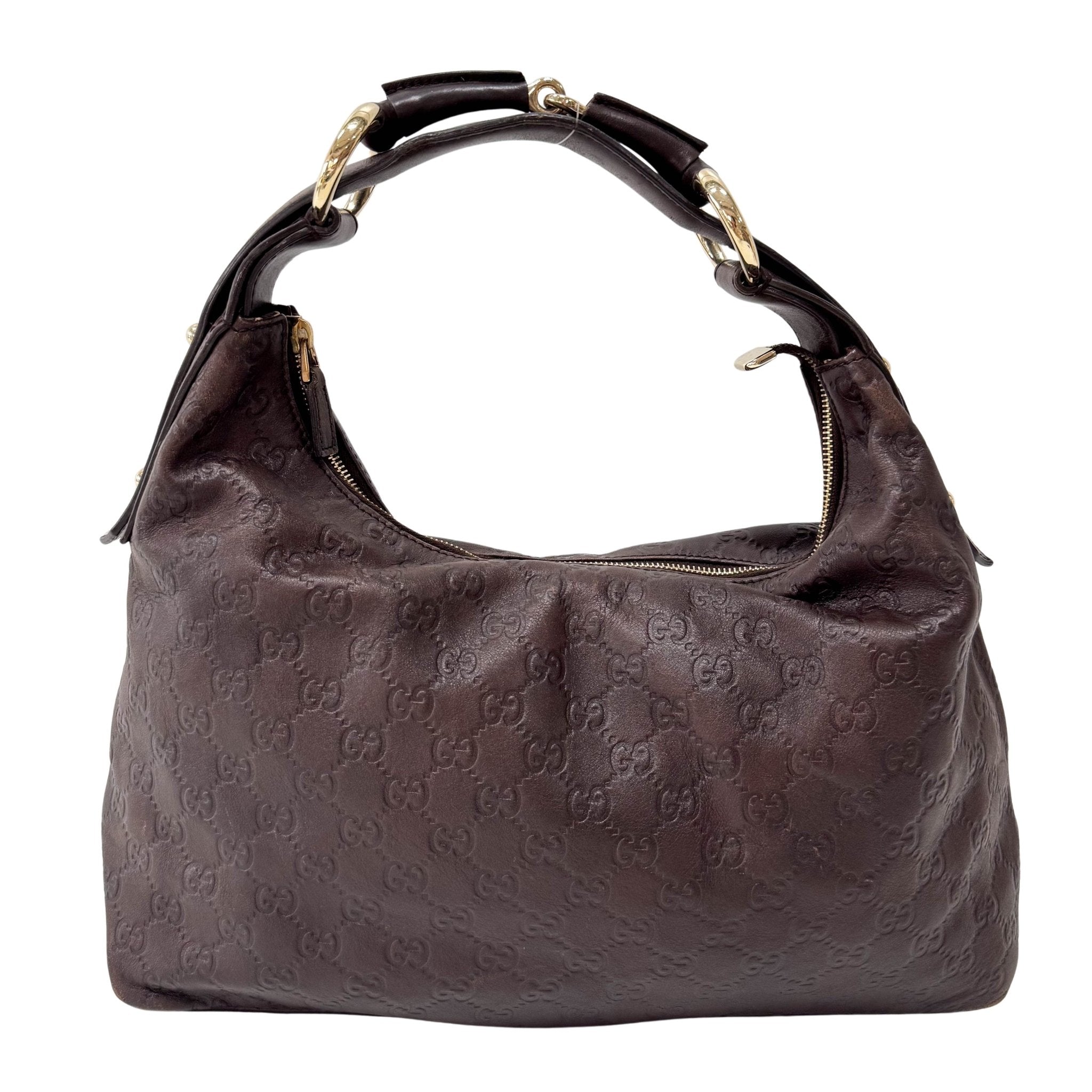 GUCCI Horsebit Brown GG Leather Shoulder Bag, in , Sold by HIVE PRELOVED - Shoulder Bags, ,