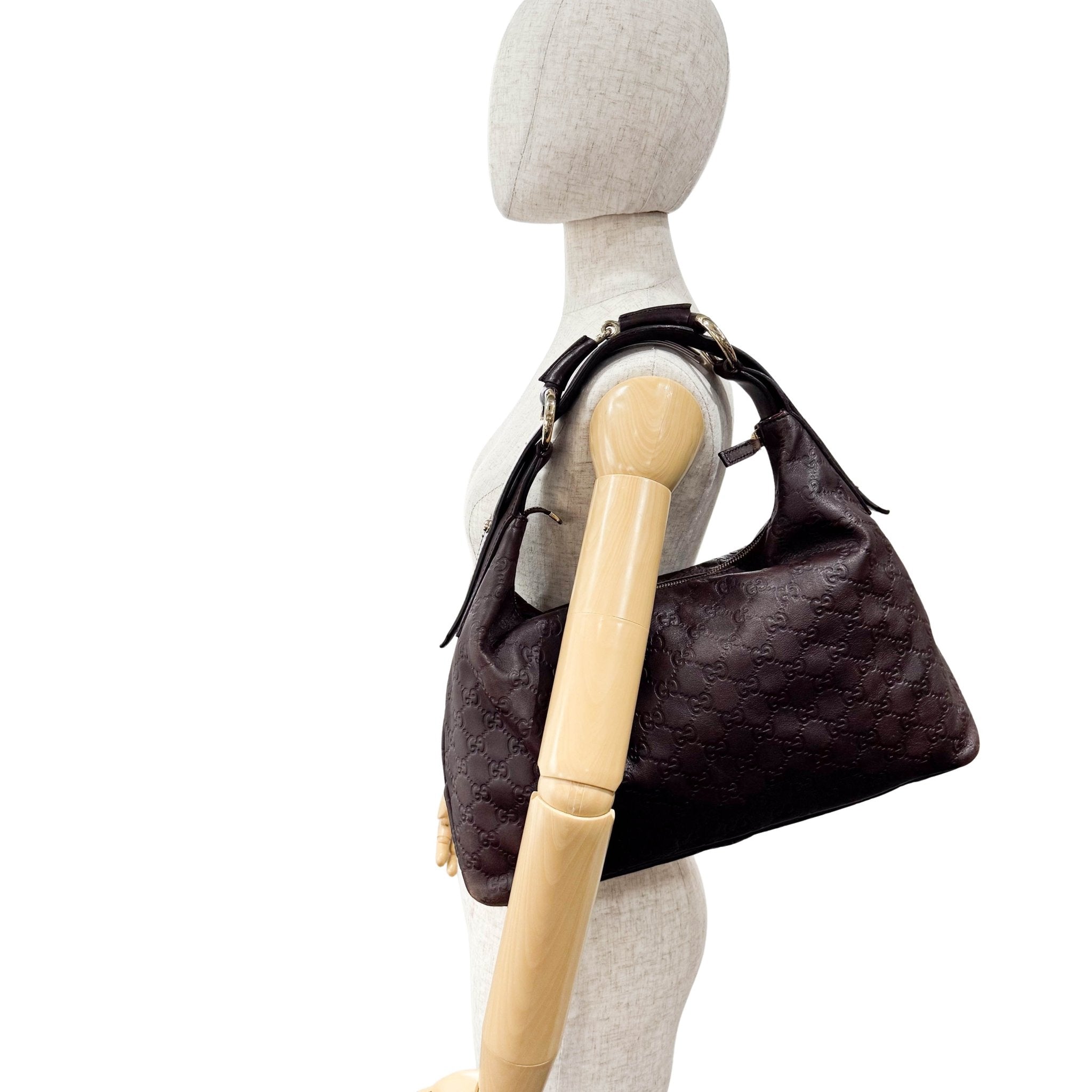 GUCCI Horsebit Brown GG Leather Shoulder Bag, in , Sold by HIVE PRELOVED - Shoulder Bags, ,