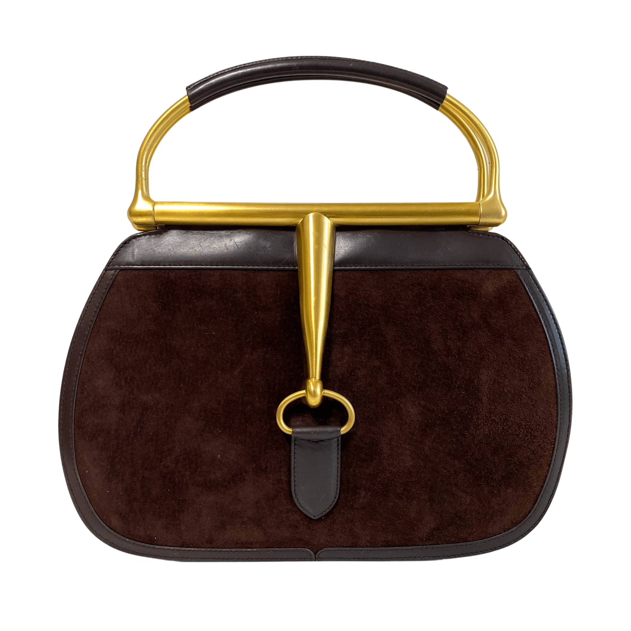 GUCCI Horsebit Brown Suede Hand Bag, in , Sold by HIVE PRELOVED - Handle Bags, ,