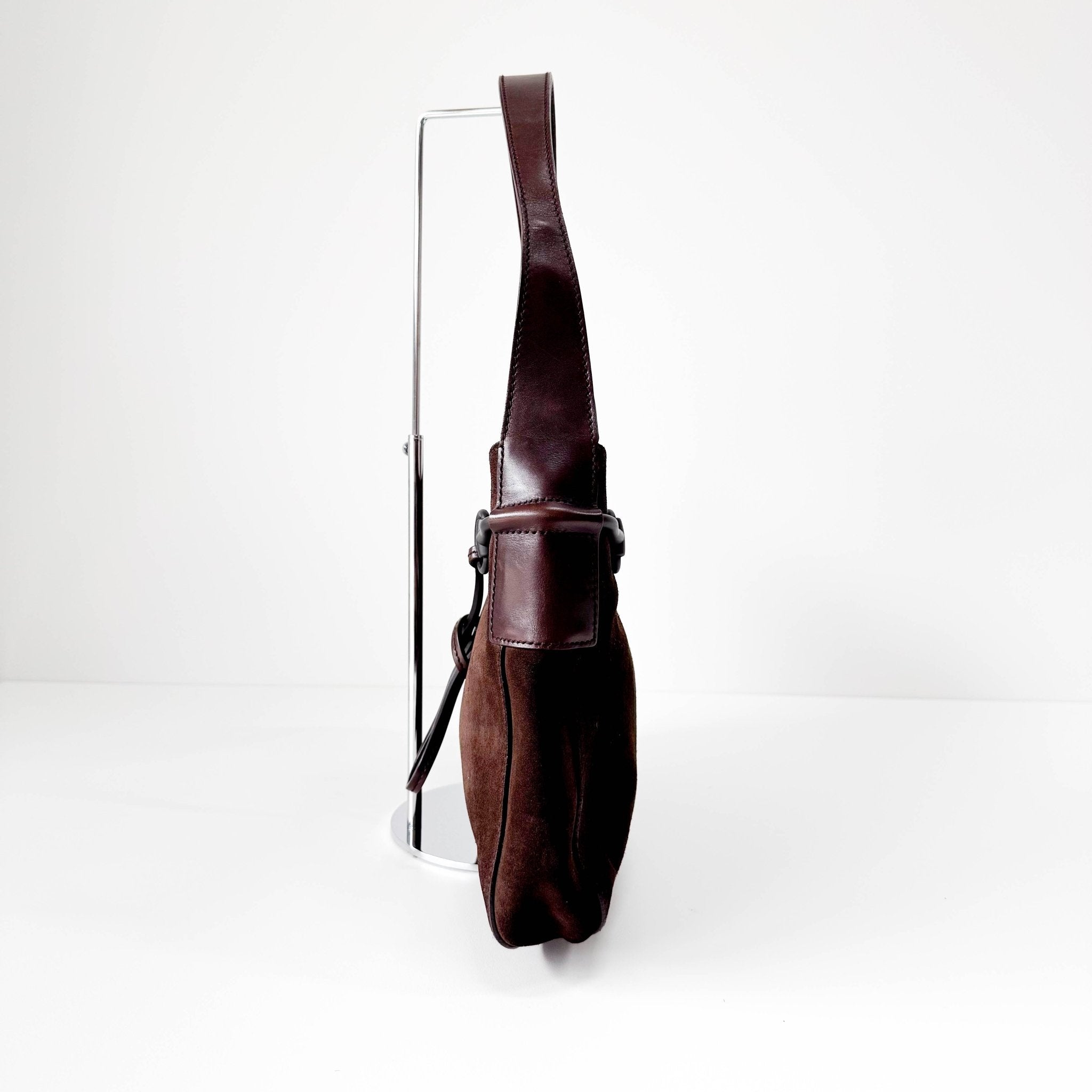 GUCCI Horsebit Brown Suede Hobo Shoulder Bag, in , Sold by HIVE PRELOVED - Shoulder Bags, ,