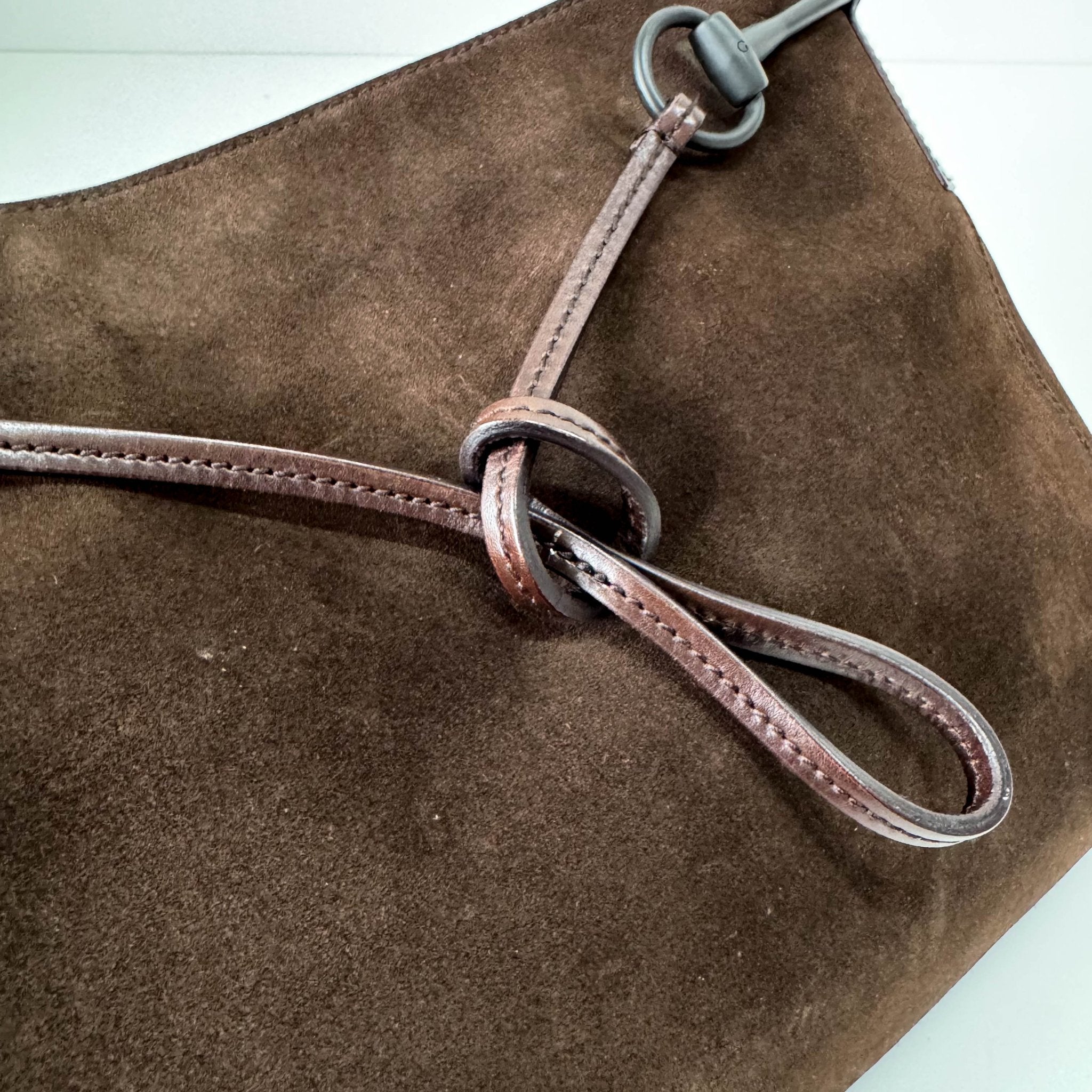 GUCCI Horsebit Brown Suede Hobo Shoulder Bag, in , Sold by HIVE PRELOVED - Shoulder Bags, ,