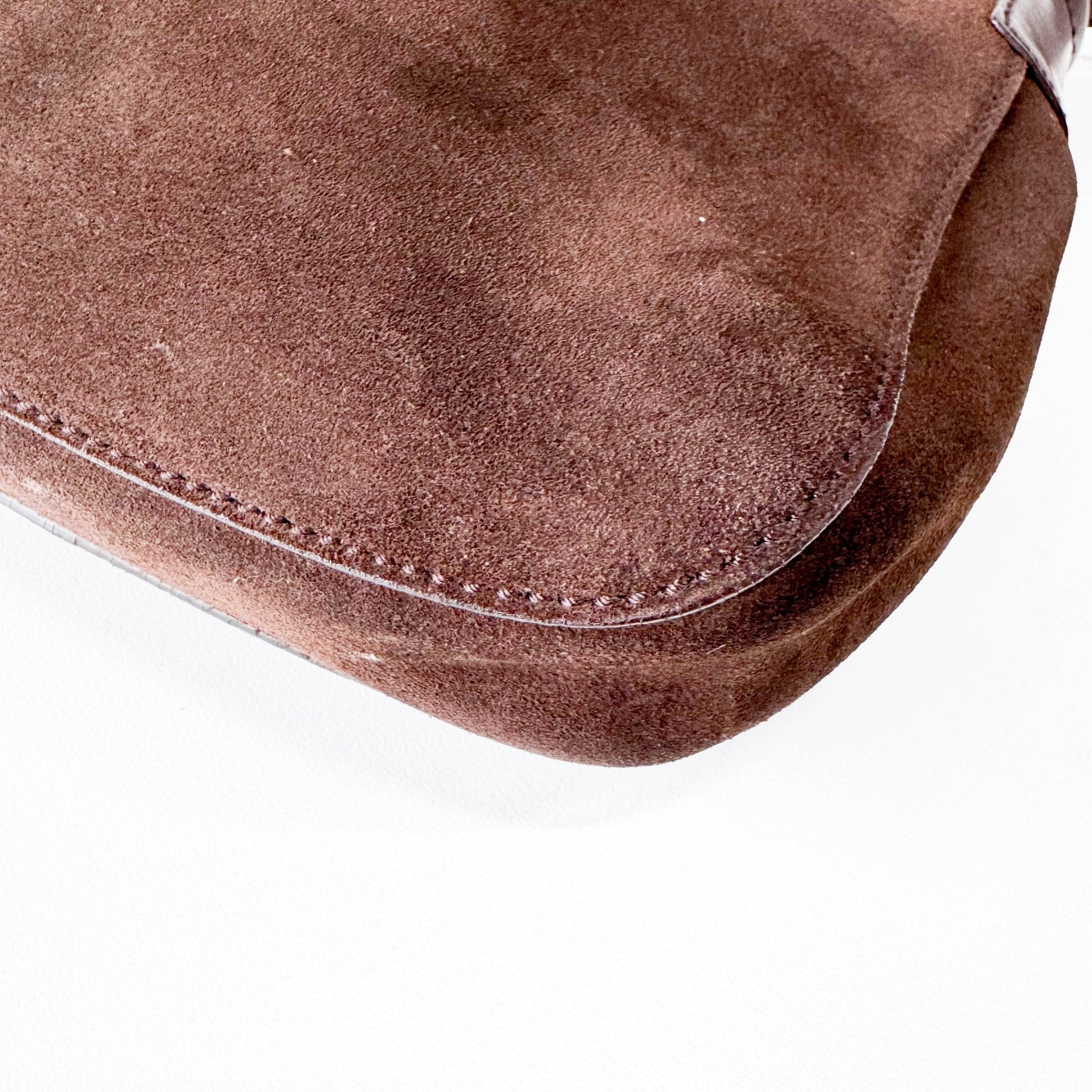 GUCCI Horsebit Brown Suede Hobo Shoulder Bag, in , Sold by HIVE PRELOVED - Shoulder Bags, ,