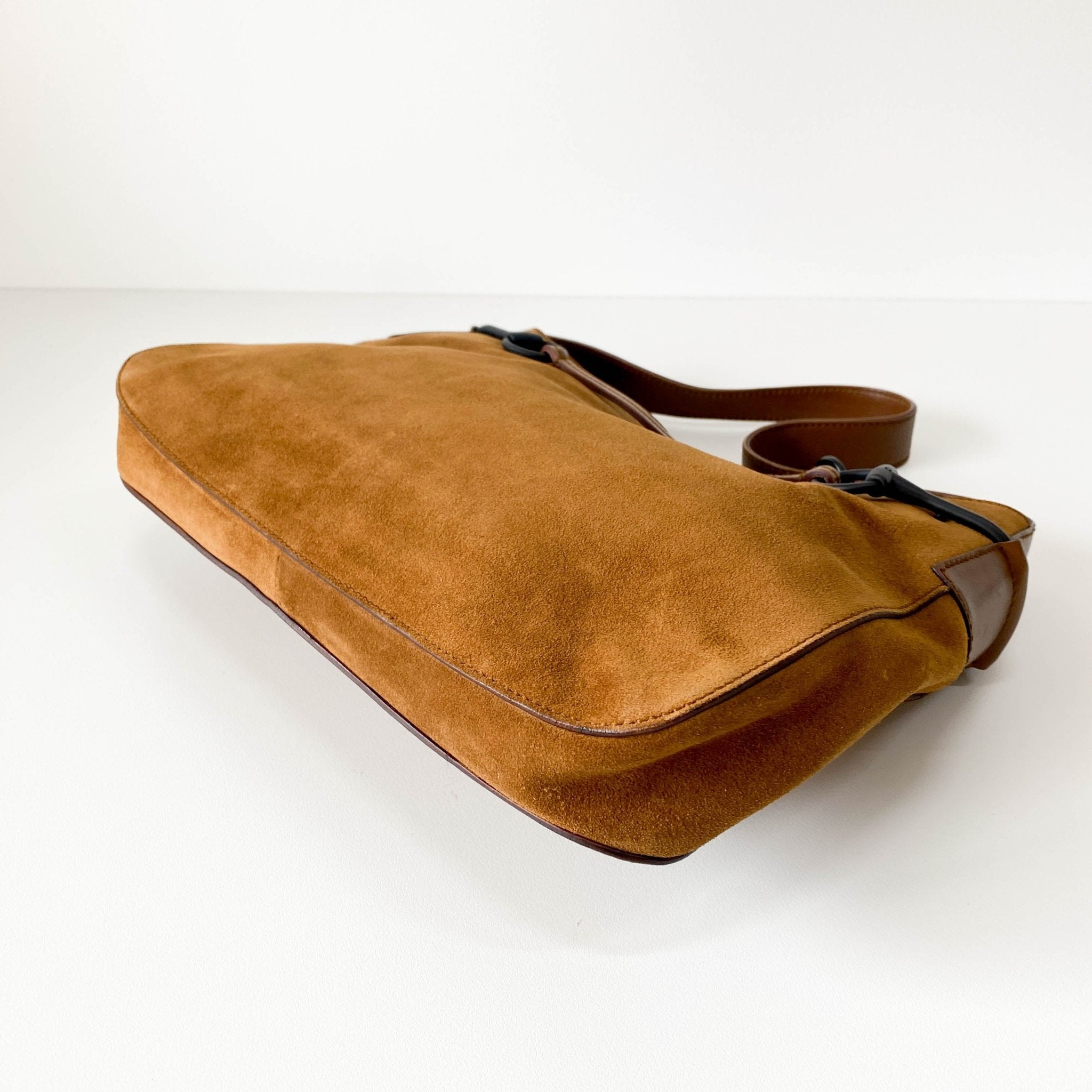 GUCCI Horsebit Caramel Suede Shoulder Bag, in , Sold by HIVE PRELOVED - Shoulder Bags, ,