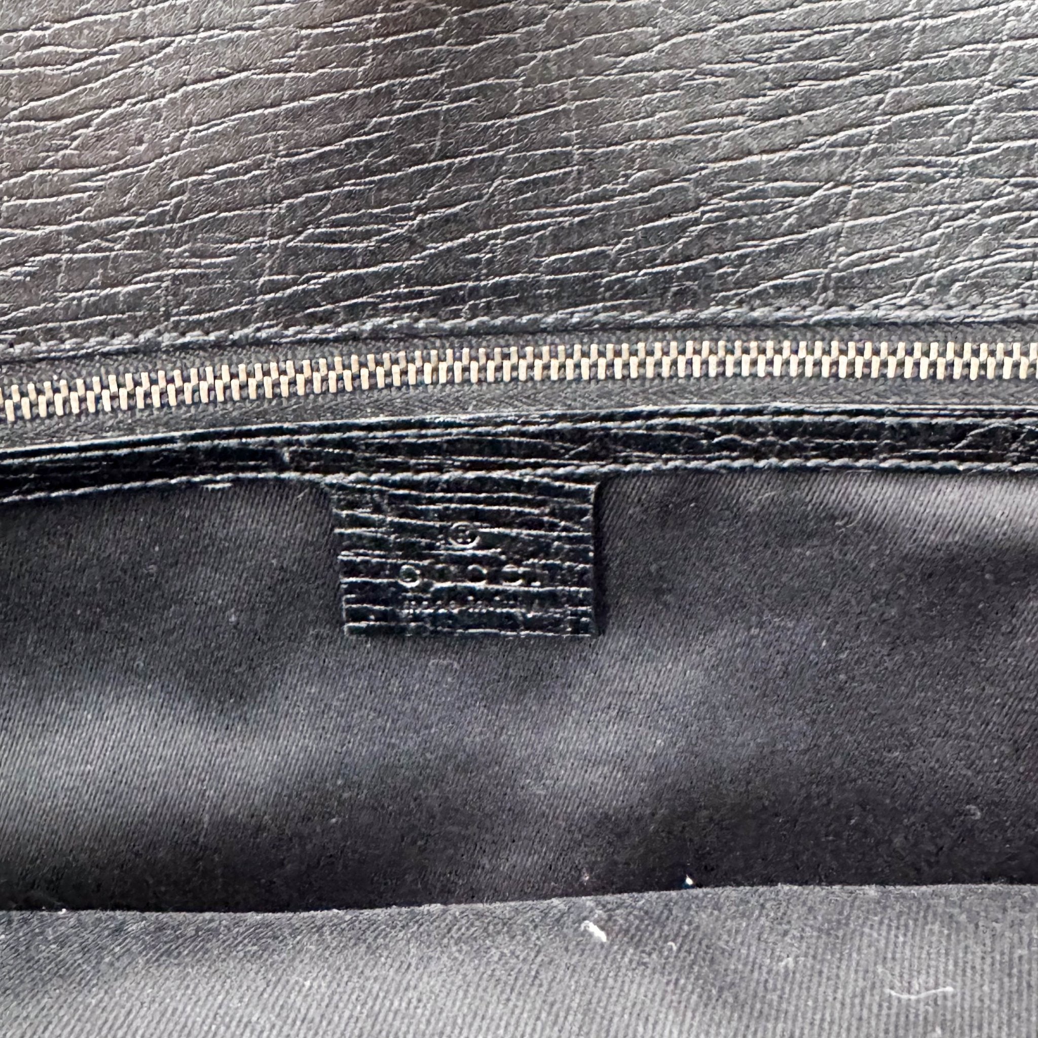 GUCCI Horsebit Chain Black GG Canvas & Leather Shoulder Bag, in , Sold by HIVE PRELOVED - Shoulder Bags, ,