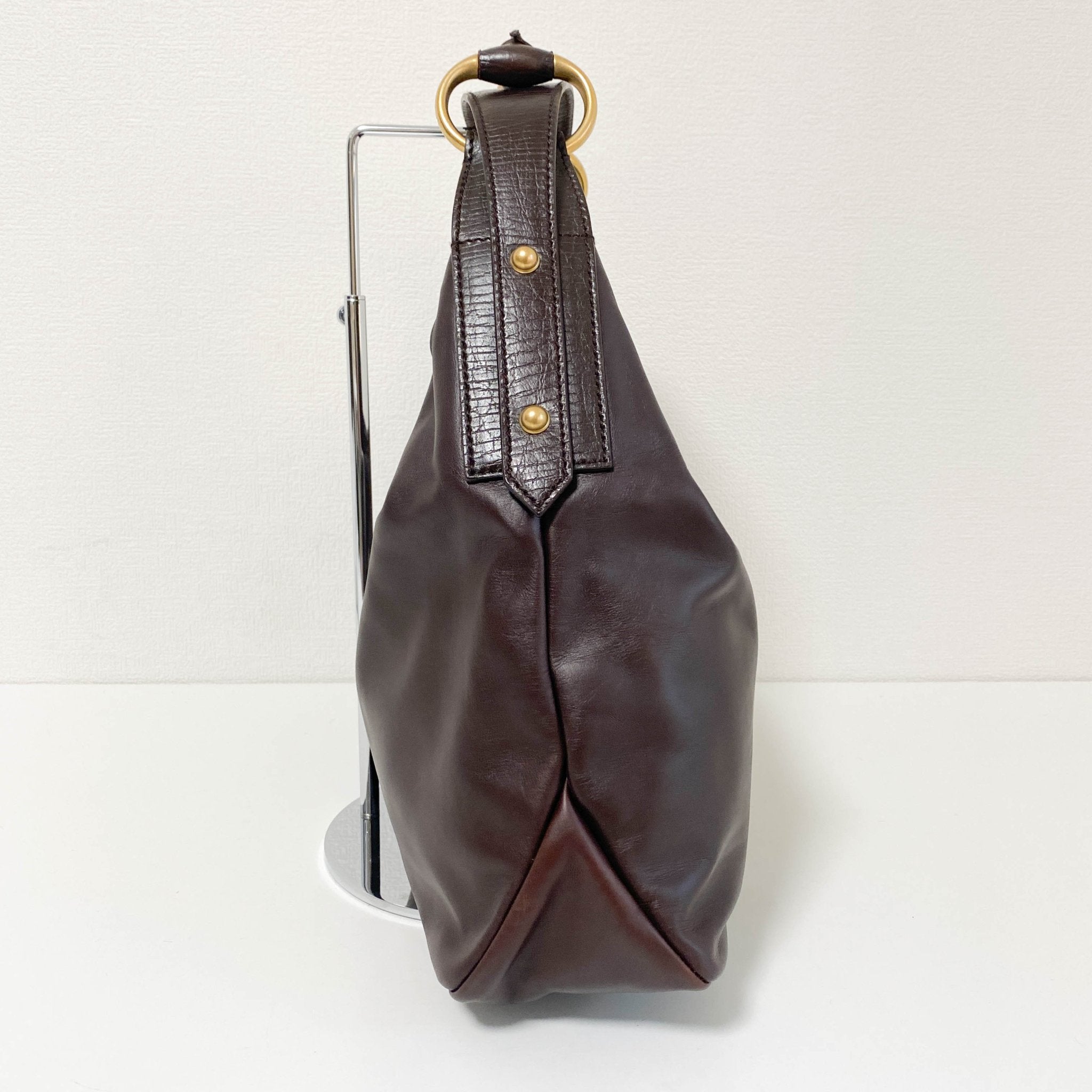 GUCCI Horsebit Dark Brown Leather Hobo Shoulder Bag, in , Sold by HIVE PRELOVED - Shoulder Bags, ,