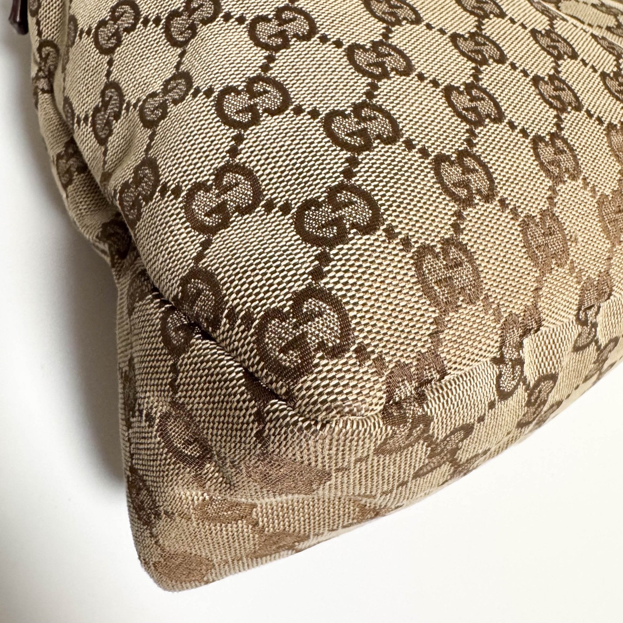 GUCCI Horsebit GG Canvas Beige Hobo Shoulder Bag, in , Sold by HIVE PRELOVED - Shoulder Bags, ,