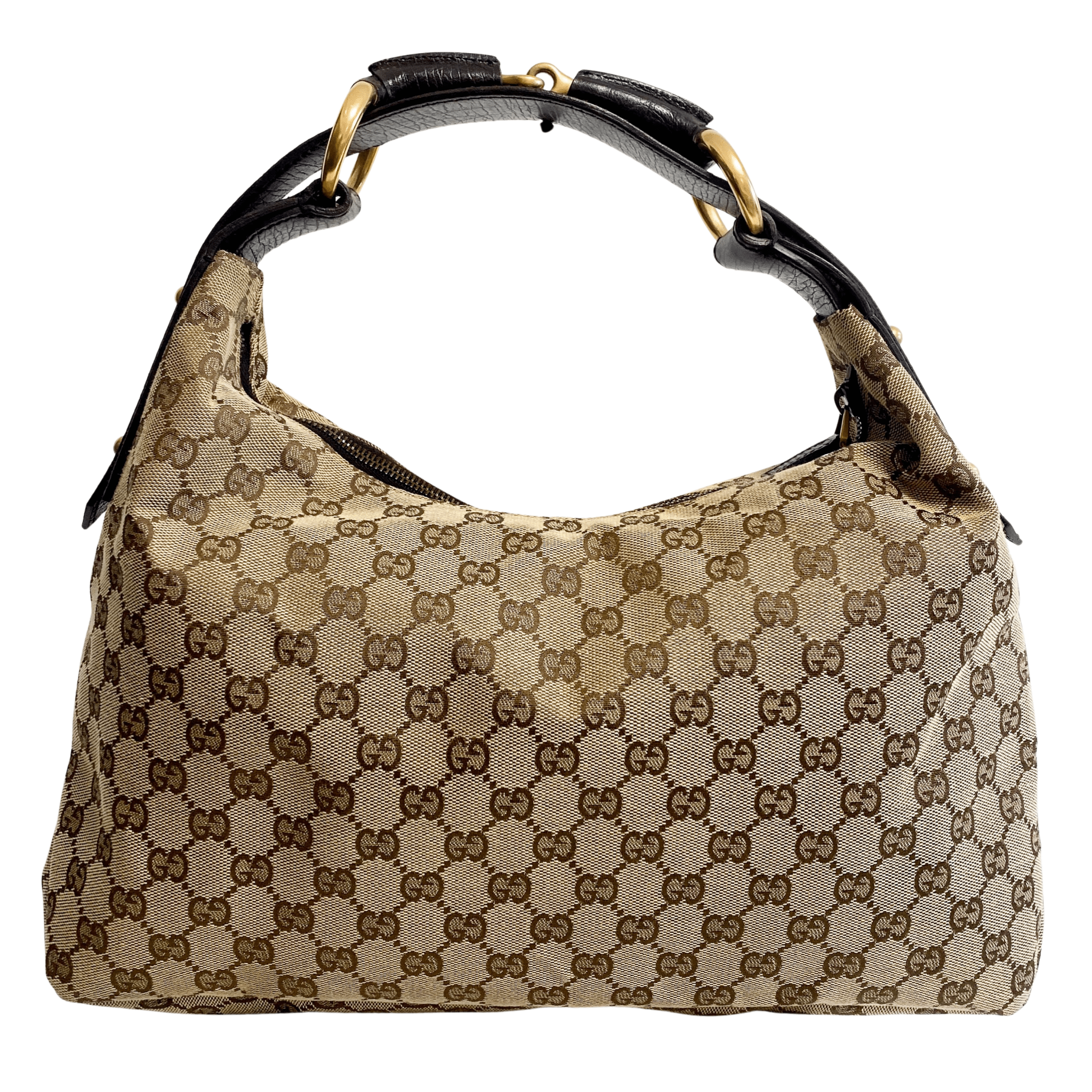 GUCCI Horsebit GG Canvas Brown Hobo Shoulder Bag, in , Sold by HIVE PRELOVED - Shoulder Bags, ,