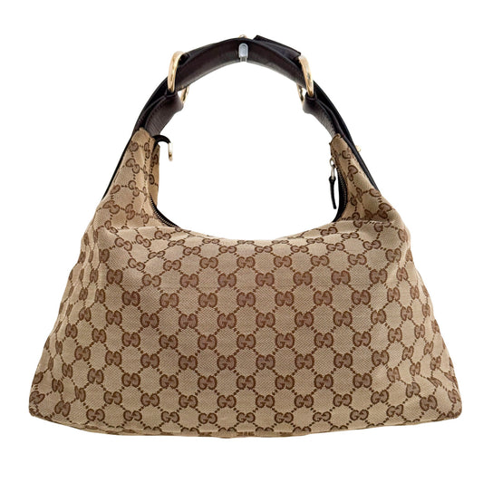 GUCCI Horsebit GG Canvas Hobo Shoulder Bag, in , Sold by HIVE PRELOVED - Shoulder Bags, ,