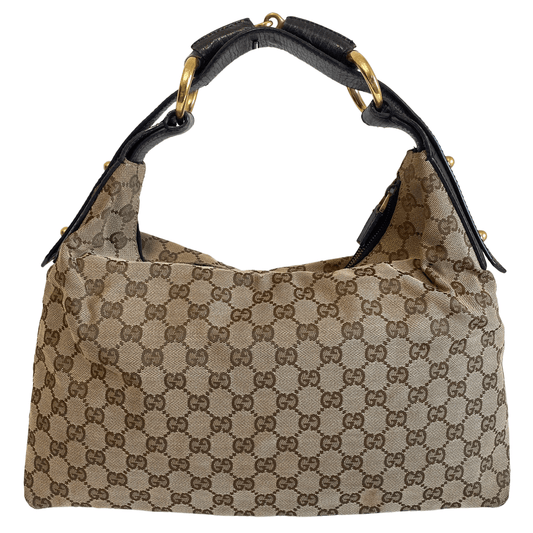 GUCCI Horsebit GG Canvas Hobo Shoulder Bag, in , Sold by HIVE PRELOVED - Shoulder Bags, ,