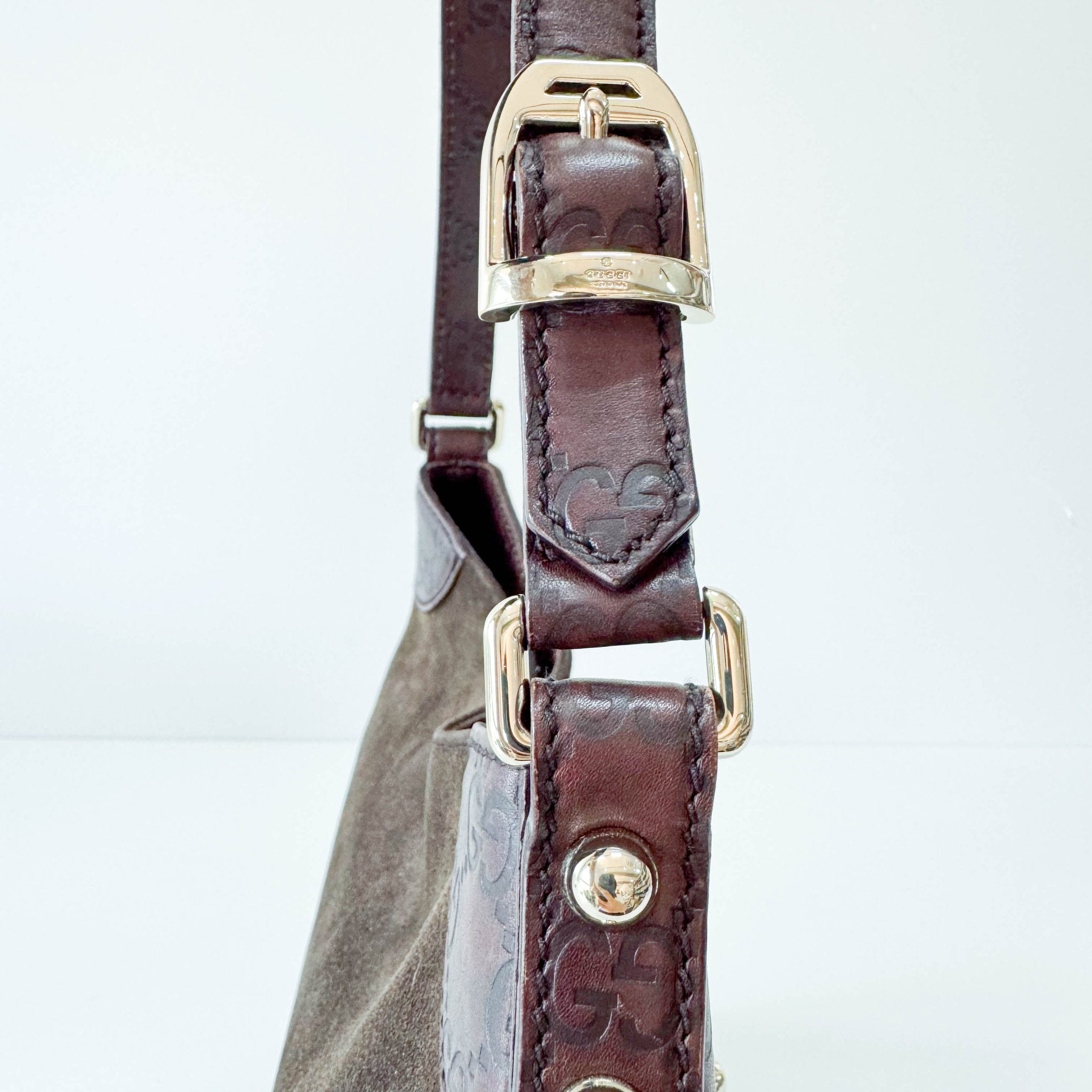 GUCCI Horsebit Hobo Suede Brown Shoulder Bag, in , Sold by HIVE PRELOVED - Shoulder Bags, ,