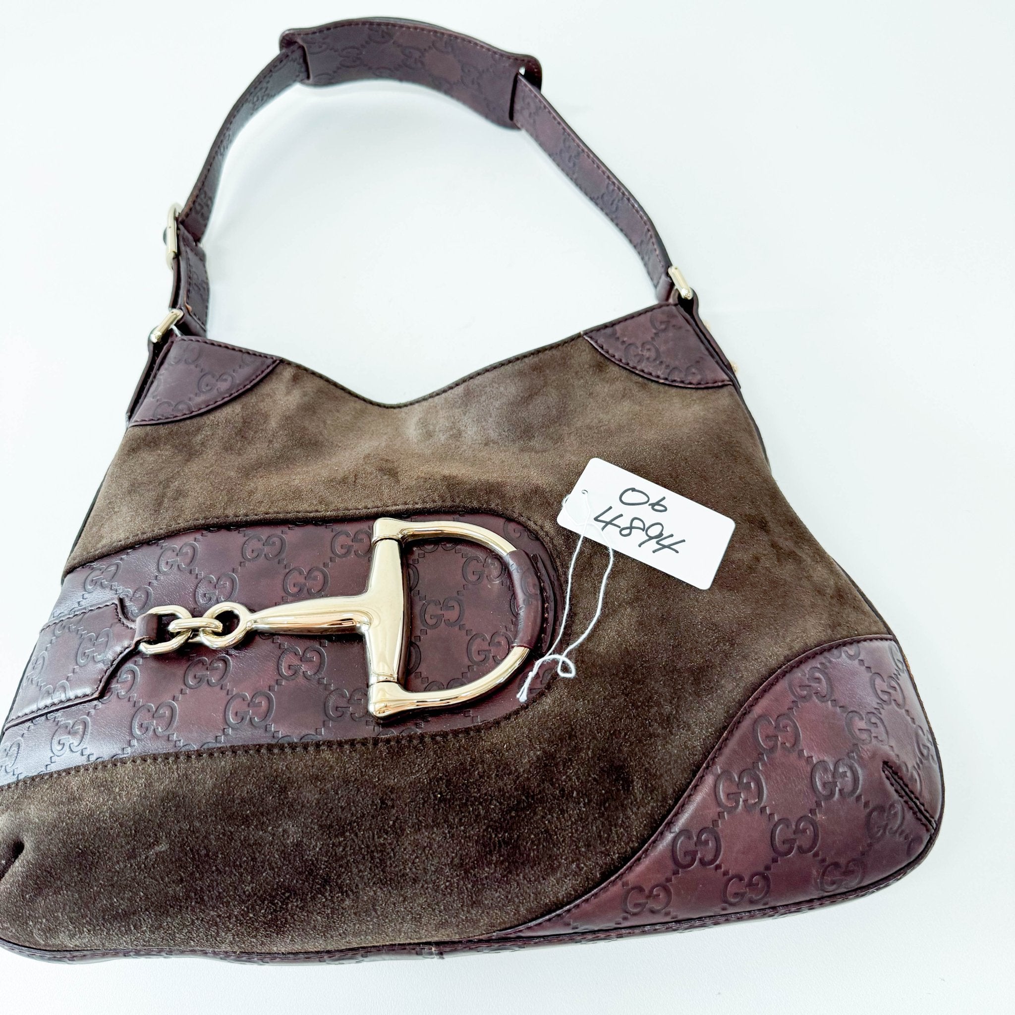 GUCCI Horsebit Hobo Suede Brown Shoulder Bag, in , Sold by HIVE PRELOVED - Shoulder Bags, ,