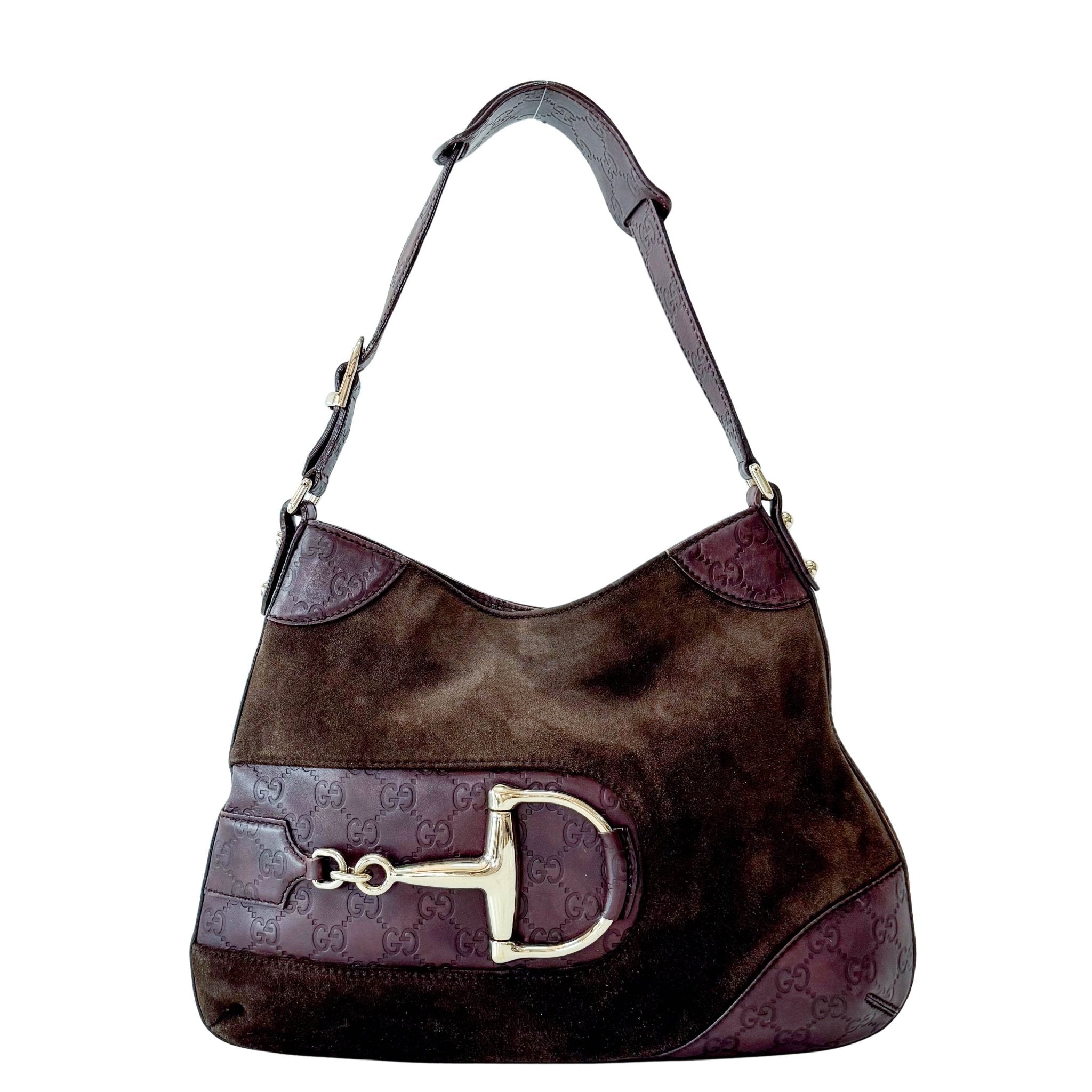 GUCCI Horsebit Hobo Suede Brown Shoulder Bag, in , Sold by HIVE PRELOVED - Shoulder Bags, ,