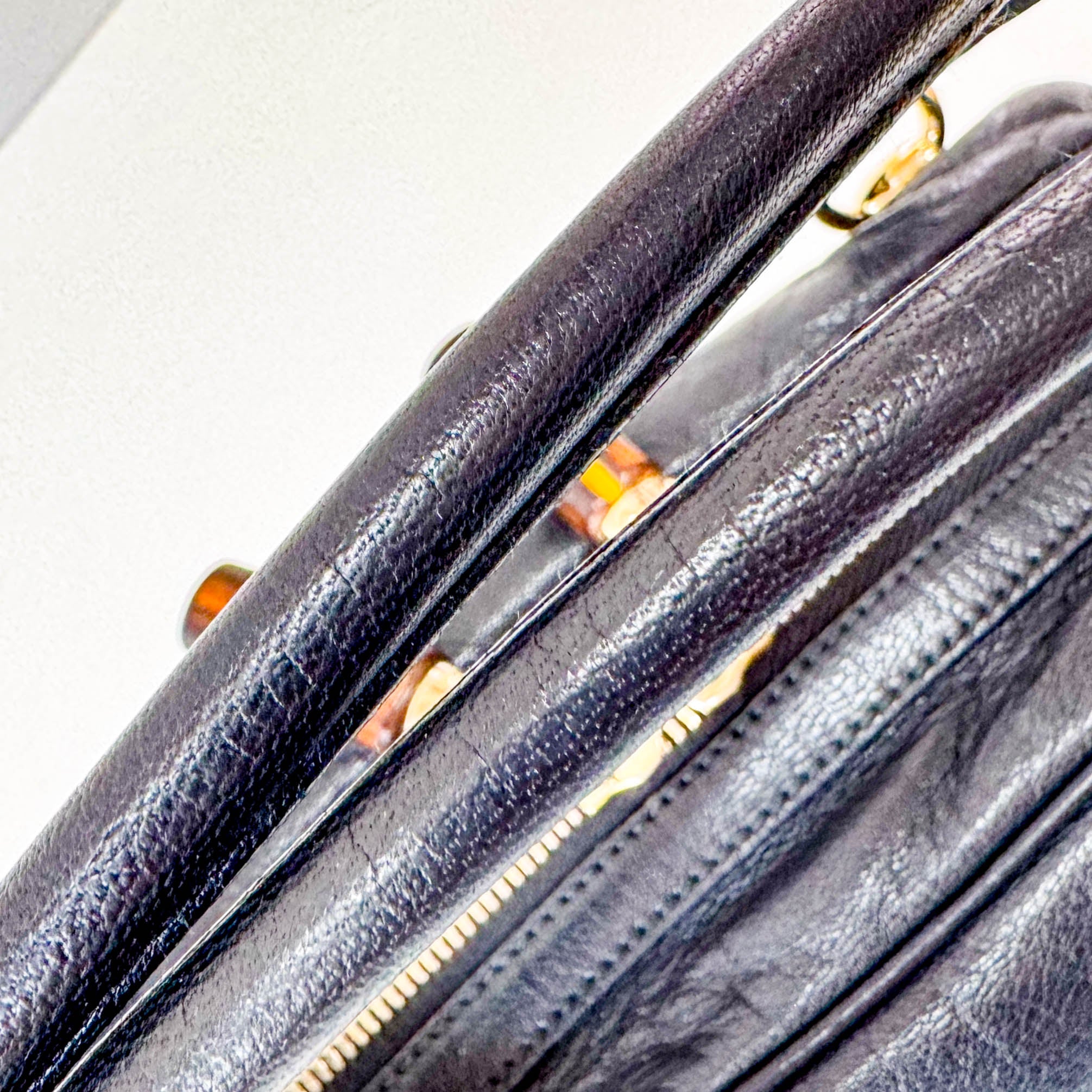 GUCCI Horsebit in Black Leather and Bamboo Detail Shoulder Bag, in , Sold by HIVE PRELOVED - Shoulder Bags, ,