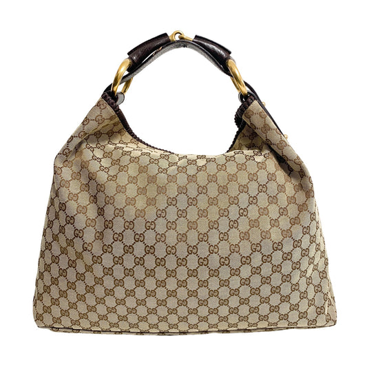 GUCCI Horsebit Large GG Canvas Hobo Shoulder Bag, in , Sold by HIVE PRELOVED - Shoulder Bags, ,