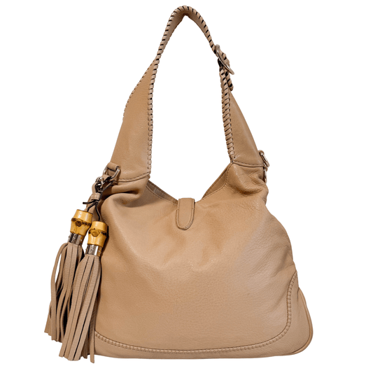 GUCCI Jackie 1961 Beige Leather Tussel Shoulder Bag, in , Sold by HIVE PRELOVED - Shoulder Bags, ,