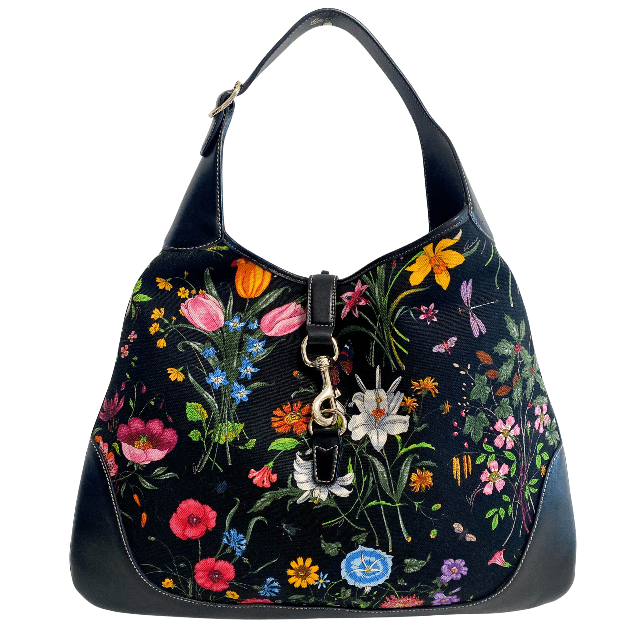 GUCCI Jackie 1961 Floral Canvas Shoulder Bag, in , Sold by HIVE PRELOVED - Shoulder Bags, ,