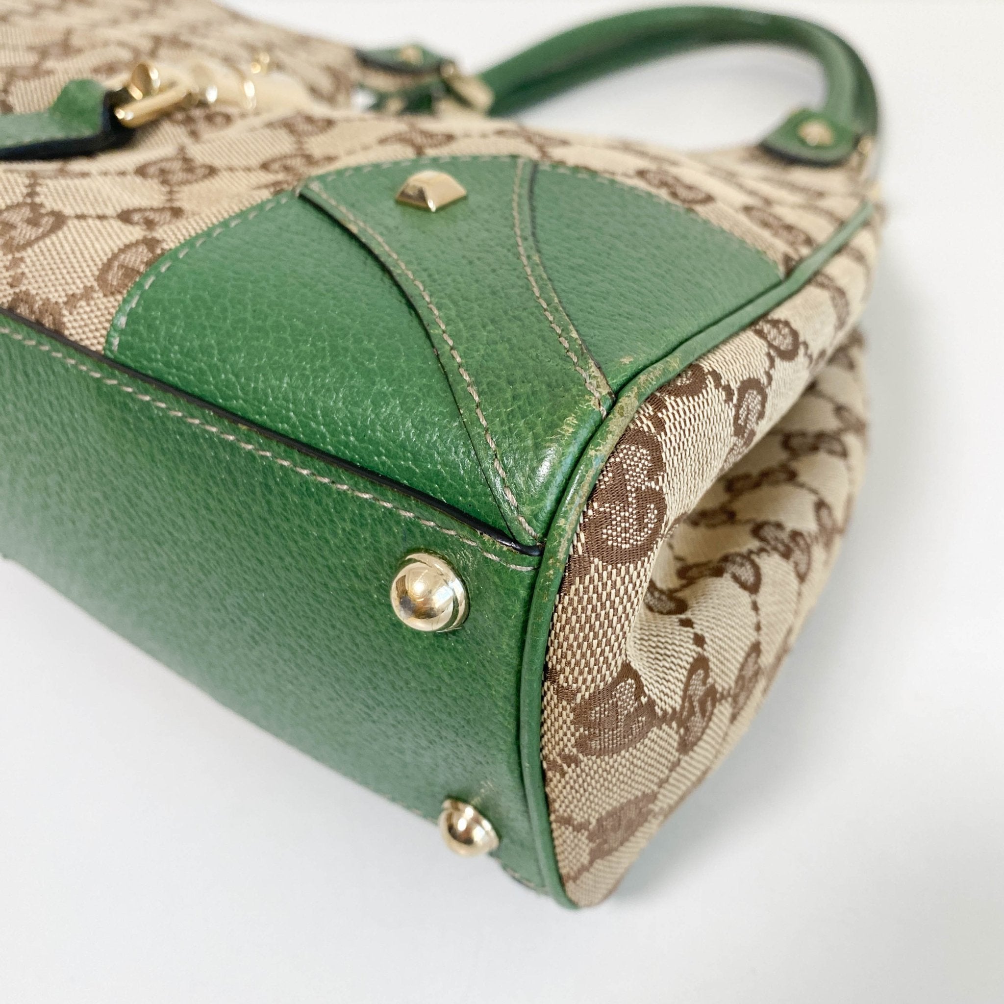 GUCCI Jackie 1961 GG Canvas Green Leather Shoulder Bag, in , Sold by HIVE PRELOVED - Shoulder Bags, ,