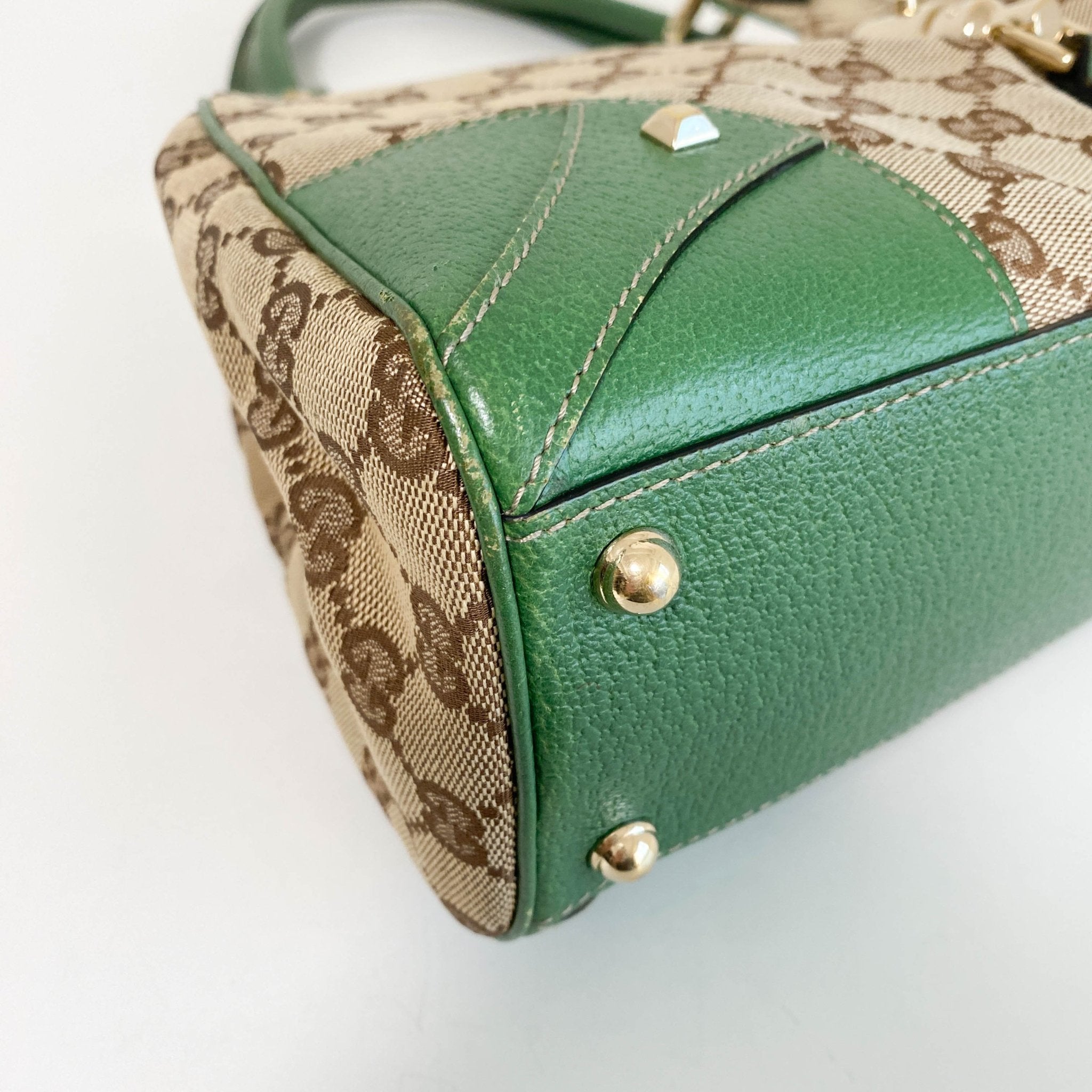 GUCCI Jackie 1961 GG Canvas Green Leather Shoulder Bag, in , Sold by HIVE PRELOVED - Shoulder Bags, ,