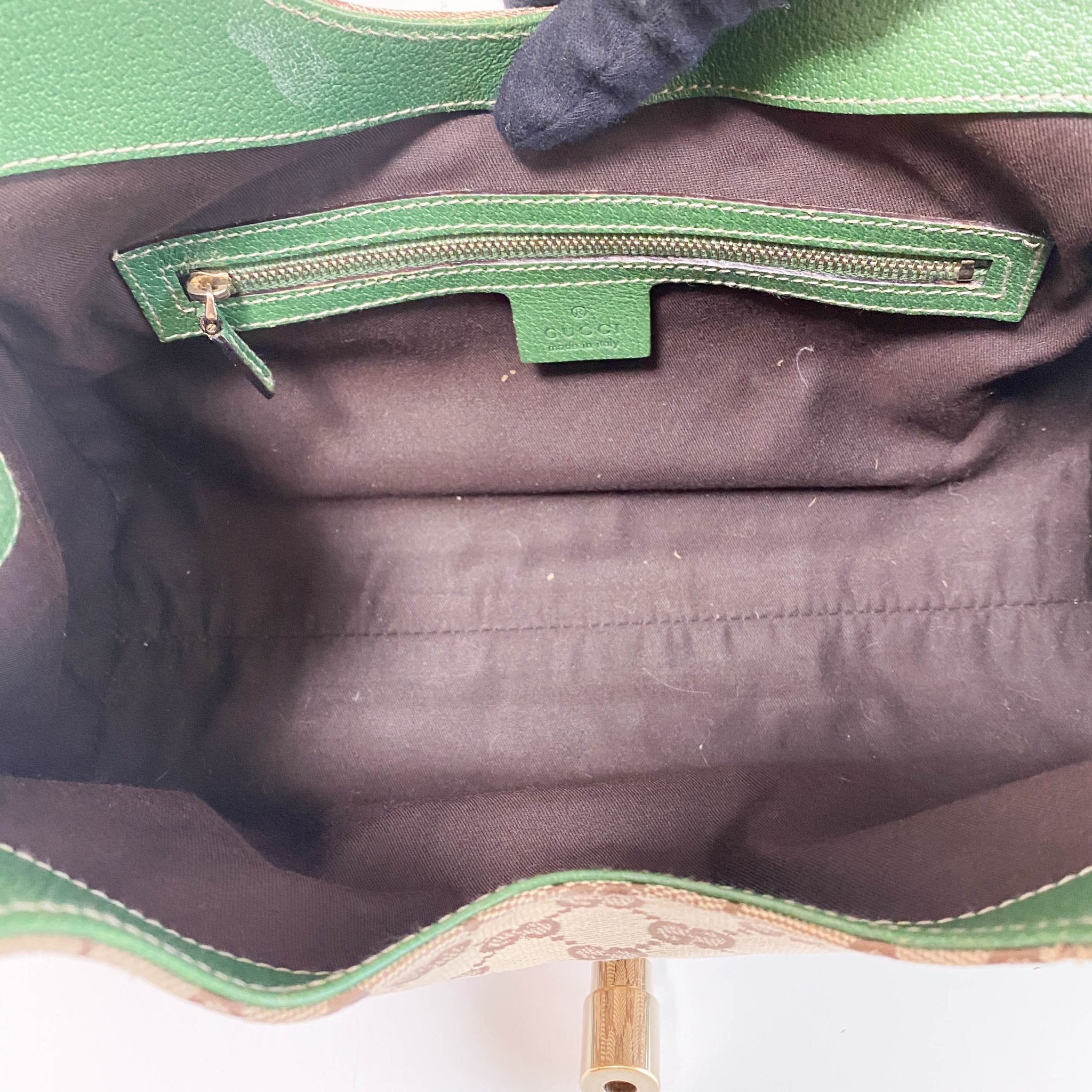 GUCCI Jackie 1961 GG Canvas Green Leather Shoulder Bag, in , Sold by HIVE PRELOVED - Shoulder Bags, ,