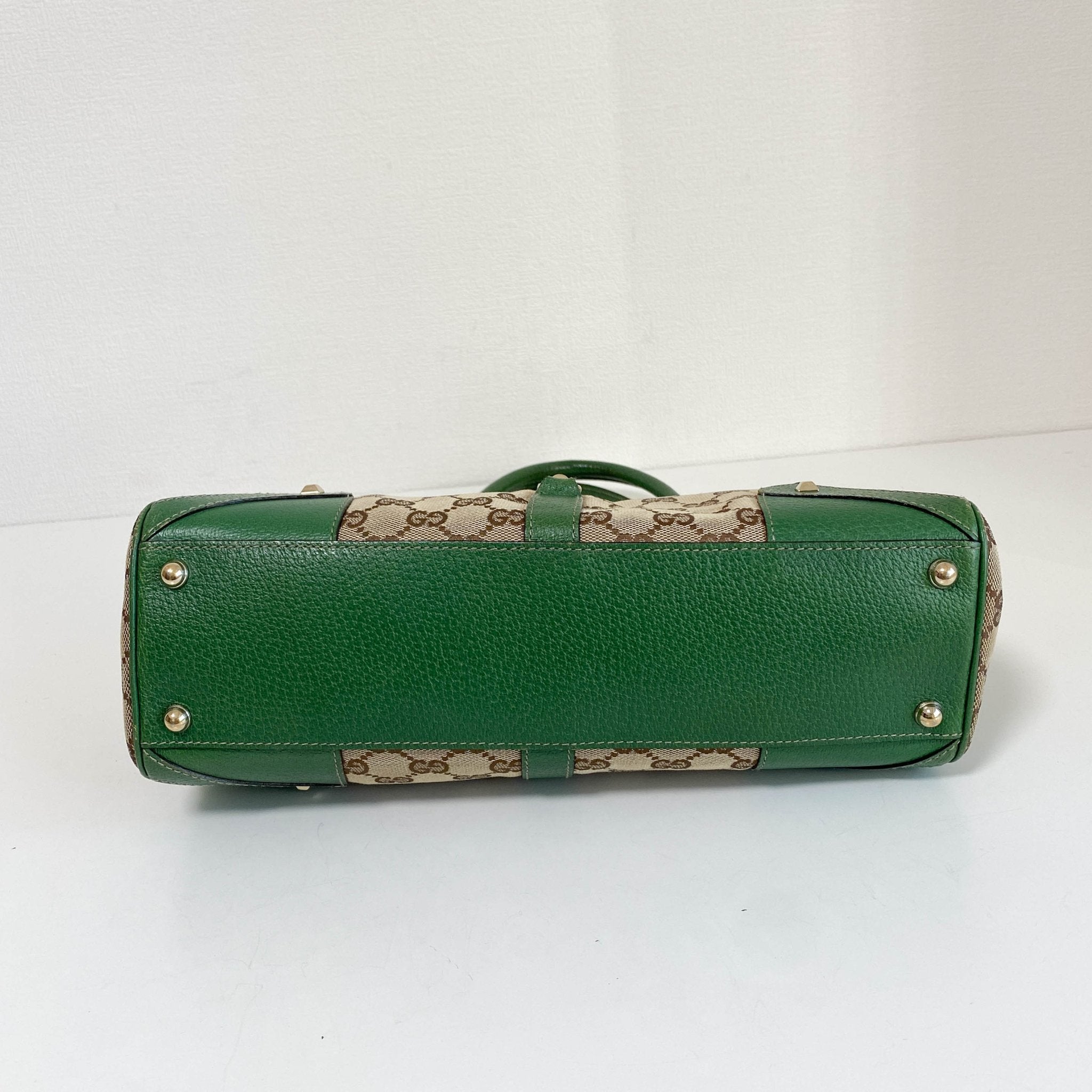 GUCCI Jackie 1961 GG Canvas Green Leather Shoulder Bag, in , Sold by HIVE PRELOVED - Shoulder Bags, ,