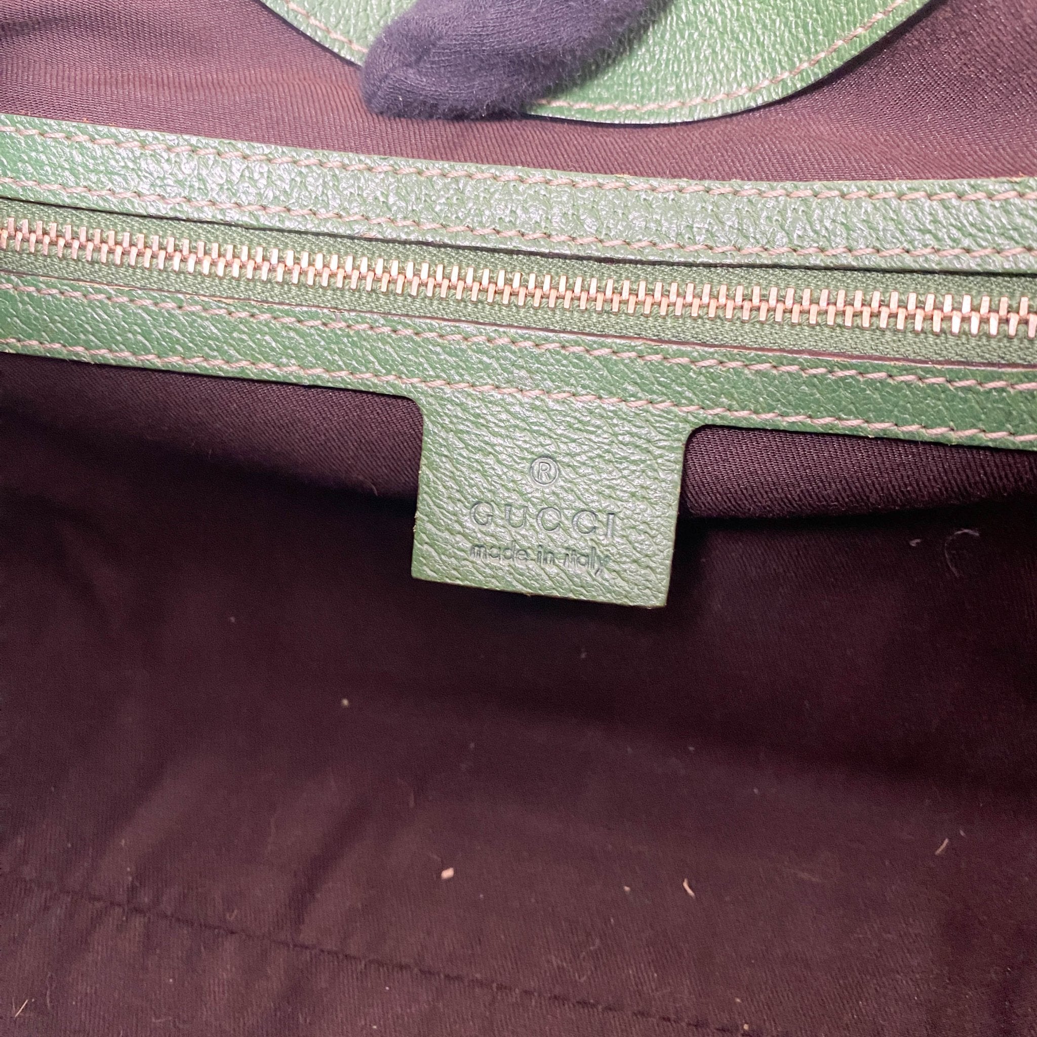 GUCCI Jackie 1961 GG Canvas Green Leather Shoulder Bag, in , Sold by HIVE PRELOVED - Shoulder Bags, ,
