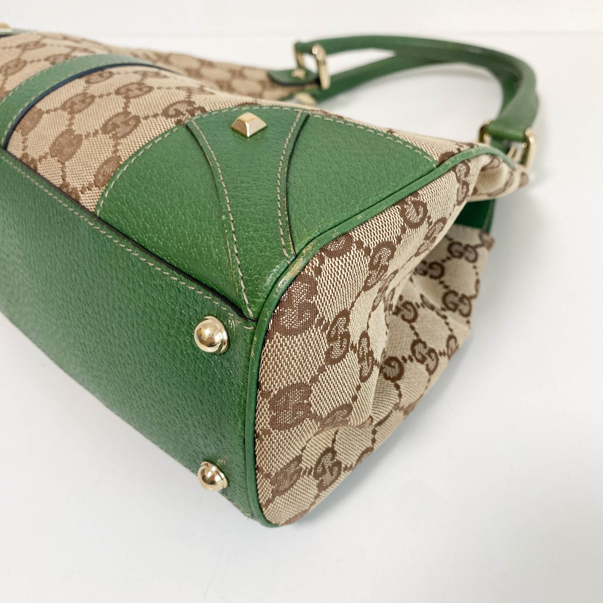 GUCCI Jackie 1961 GG Canvas Green Leather Shoulder Bag, in , Sold by HIVE PRELOVED - Shoulder Bags, ,