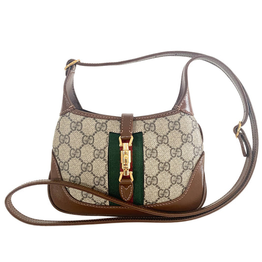 GUCCI Jackie 1961 Mini Ophidia GG Supreme Canvas Sherry Line, in , Sold by HIVE PRELOVED - Crossbody bags, Mini bags,