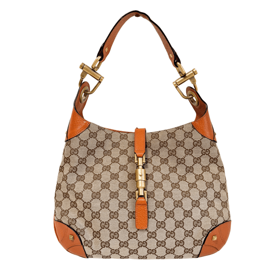 GUCCI Jackie 1961 Orange GG Canvas Shoulder Bag, in , Sold by HIVE PRELOVED - Shoulder Bags, ,