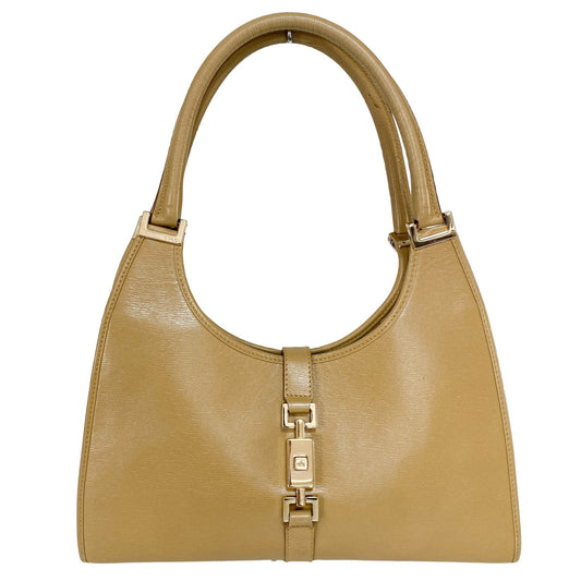 GUCCI Jackie Beige Leather Shoulder Bag / Gold Hardware, in , Sold by HIVE PRELOVED - Shoulder Bags, ,