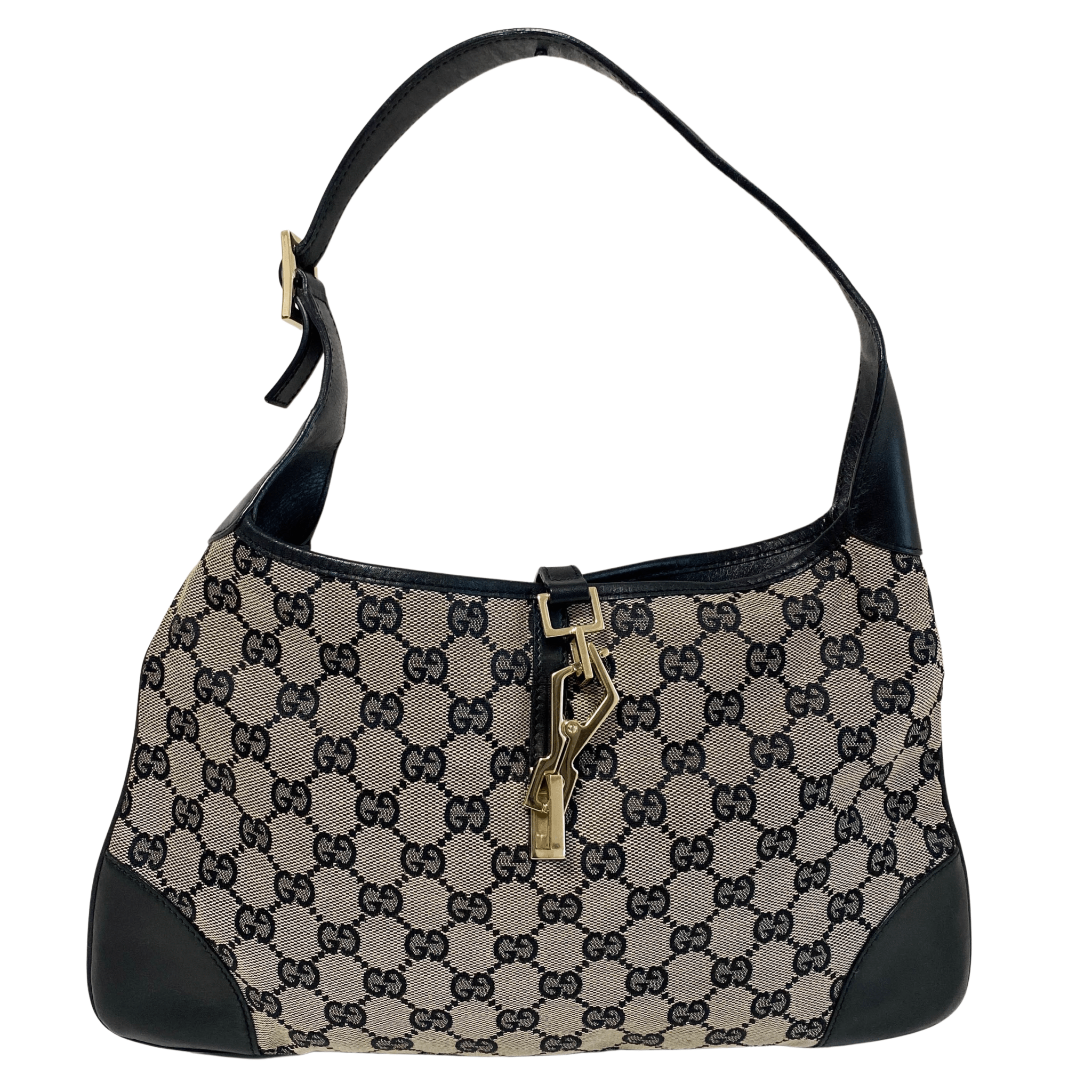 GUCCI Jackie Black GG Canvas Shoulder Bag, in , Sold by HIVE PRELOVED - Shoulder Bags, ,