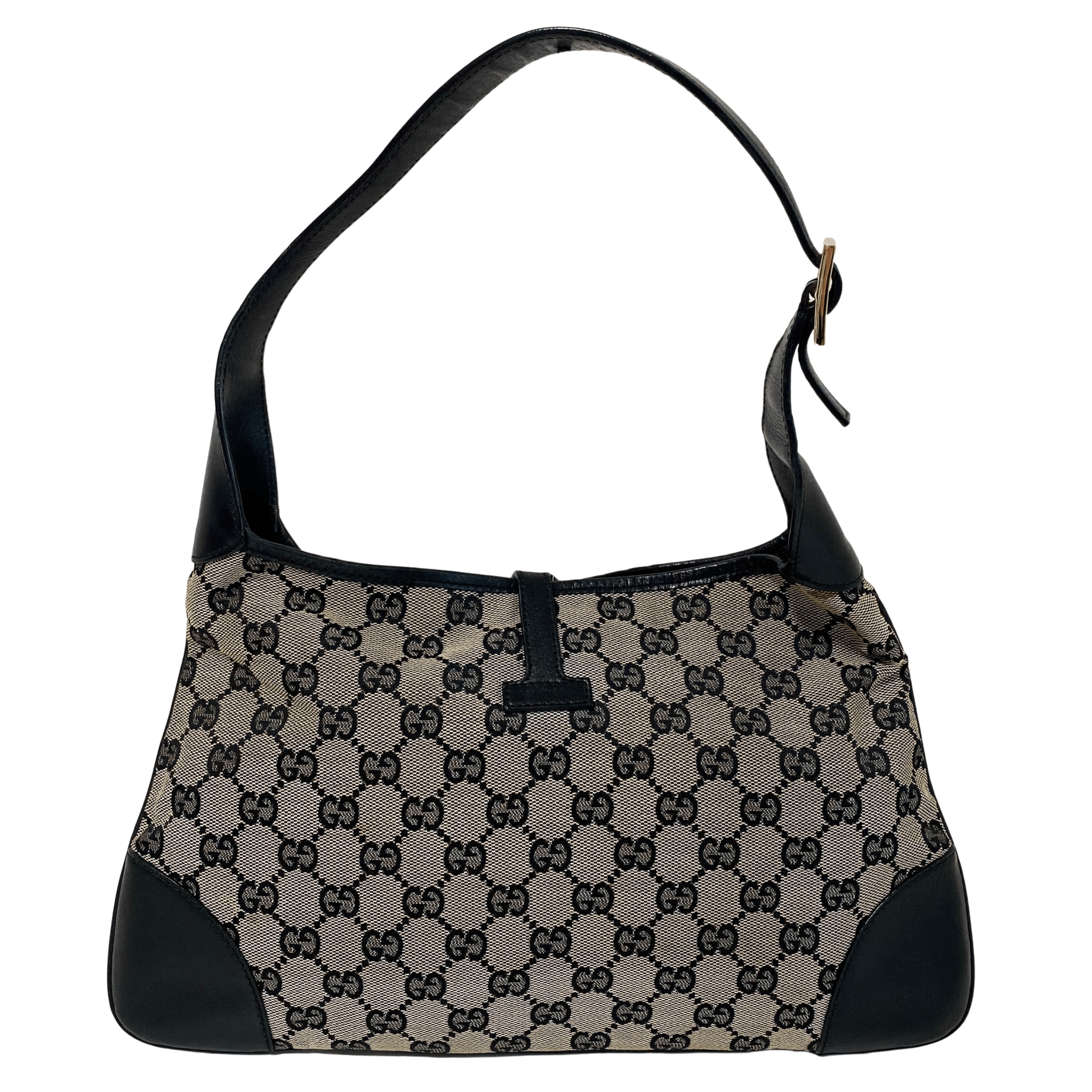 GUCCI Jackie Black GG Canvas Shoulder Bag, in , Sold by HIVE PRELOVED - Shoulder Bags, ,