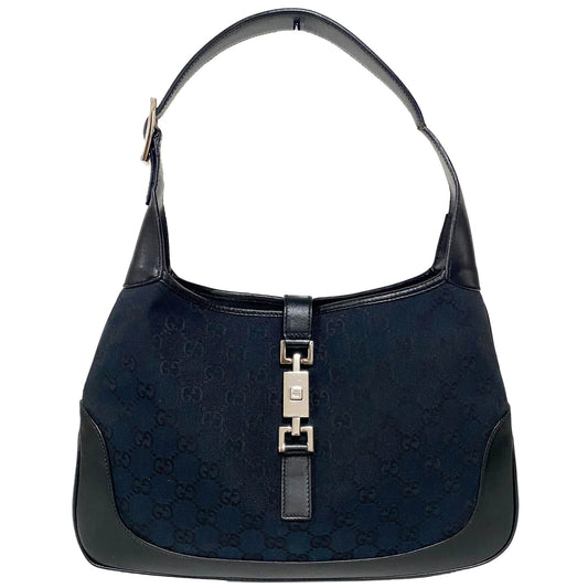 GUCCI Jackie Black GG Canvas Shoulder Bag, in , Sold by HIVE PRELOVED - Shoulder Bags, ,