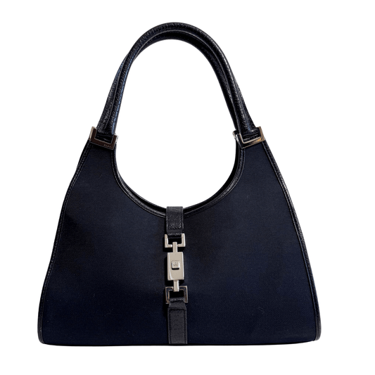GUCCI Jackie Black Leather and Canvas Shoulder Bag, in , Sold by HIVE PRELOVED - Shoulder Bags, ,
