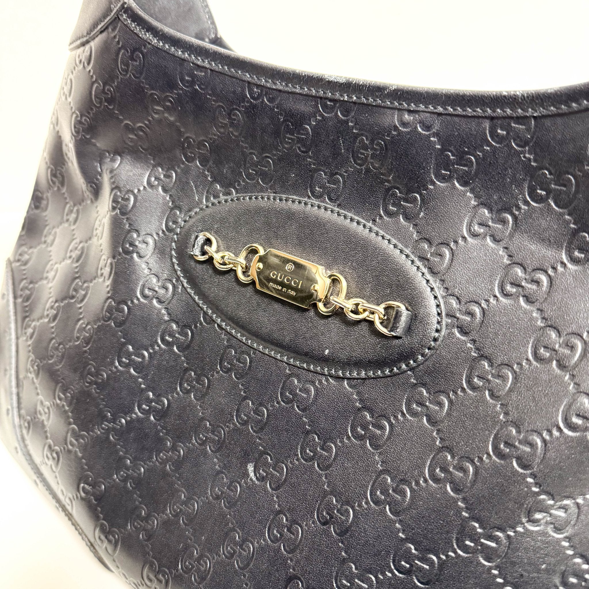 GUCCI Jackie Black Leather Gold Horsebit Hardware Shoulder Bag, in , Sold by HIVE PRELOVED - Shoulder Bags, ,