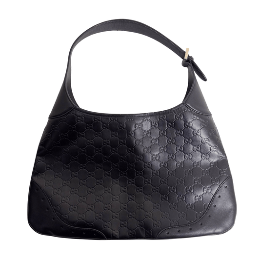 GUCCI Jackie Black Leather Gold Horsebit Hardware Shoulder Bag, in , Sold by HIVE PRELOVED - Shoulder Bags, ,