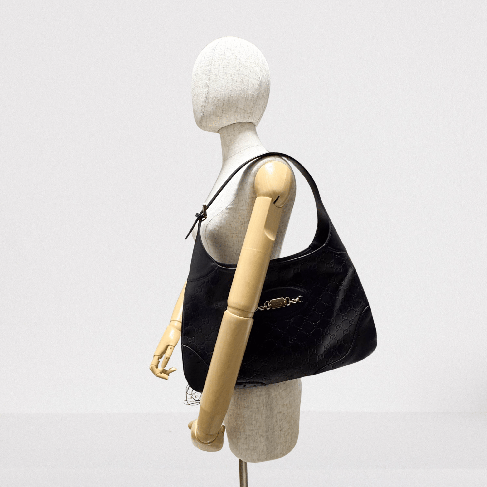 GUCCI Jackie Black Leather Gold Horsebit Hardware Shoulder Bag, in , Sold by HIVE PRELOVED - Shoulder Bags, ,