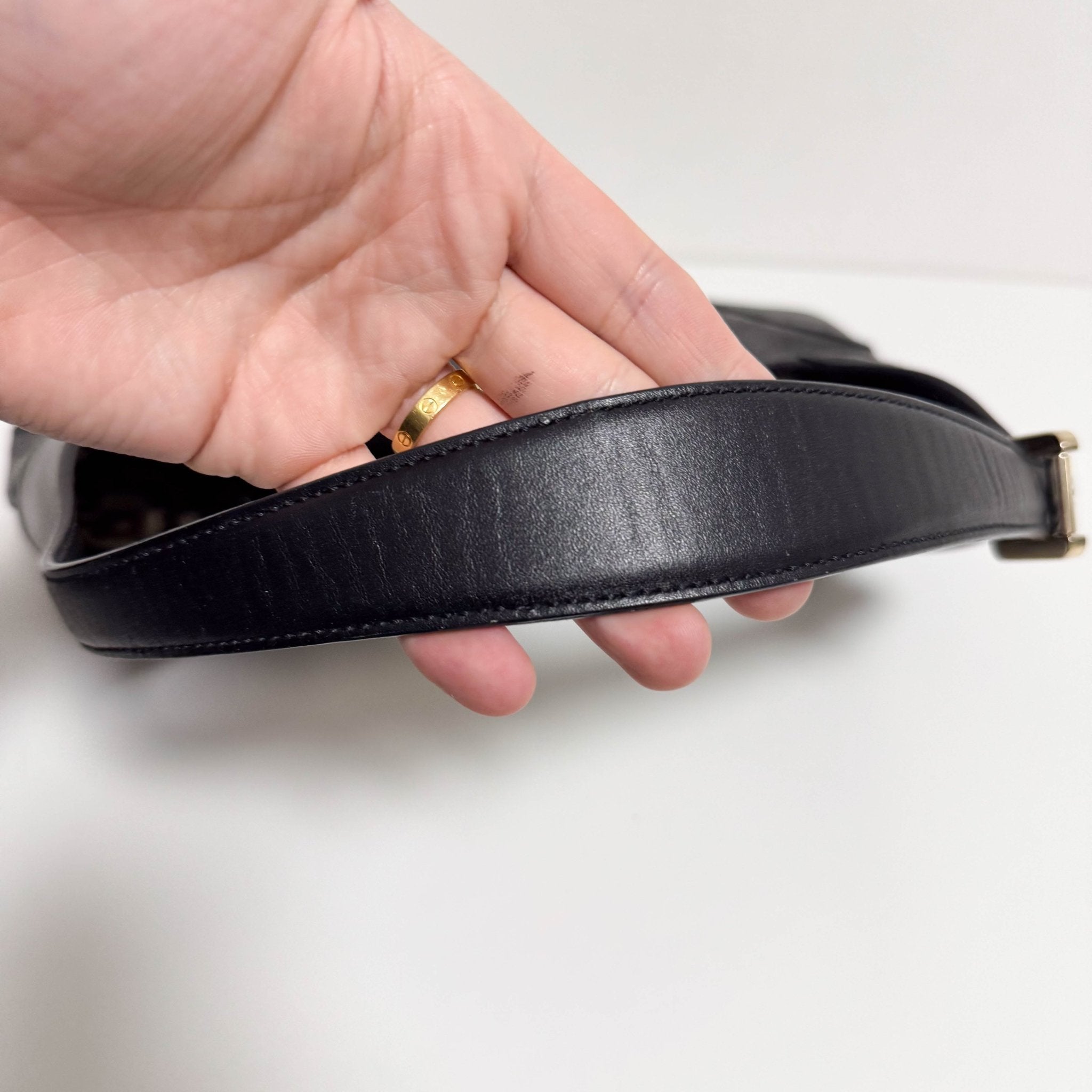 GUCCI Jackie Black Leather Gold Horsebit Hardware Shoulder Bag, in , Sold by HIVE PRELOVED - Shoulder Bags, ,