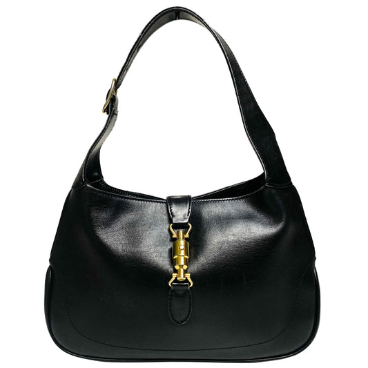 GUCCI Jackie Black Leather Piston Closure Shoulder Bag, in , Sold by HIVE PRELOVED - Shoulder Bags, ,
