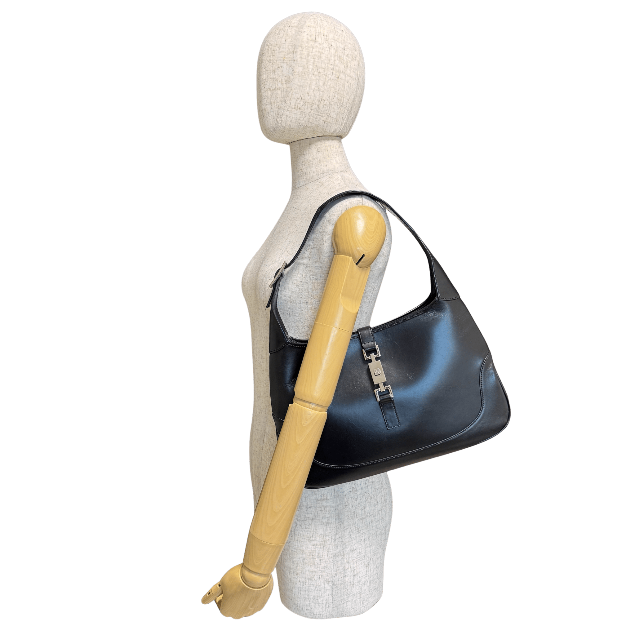 GUCCI Jackie Black Leather Shoulder Bag, in , Sold by HIVE PRELOVED - Shoulder Bags, ,